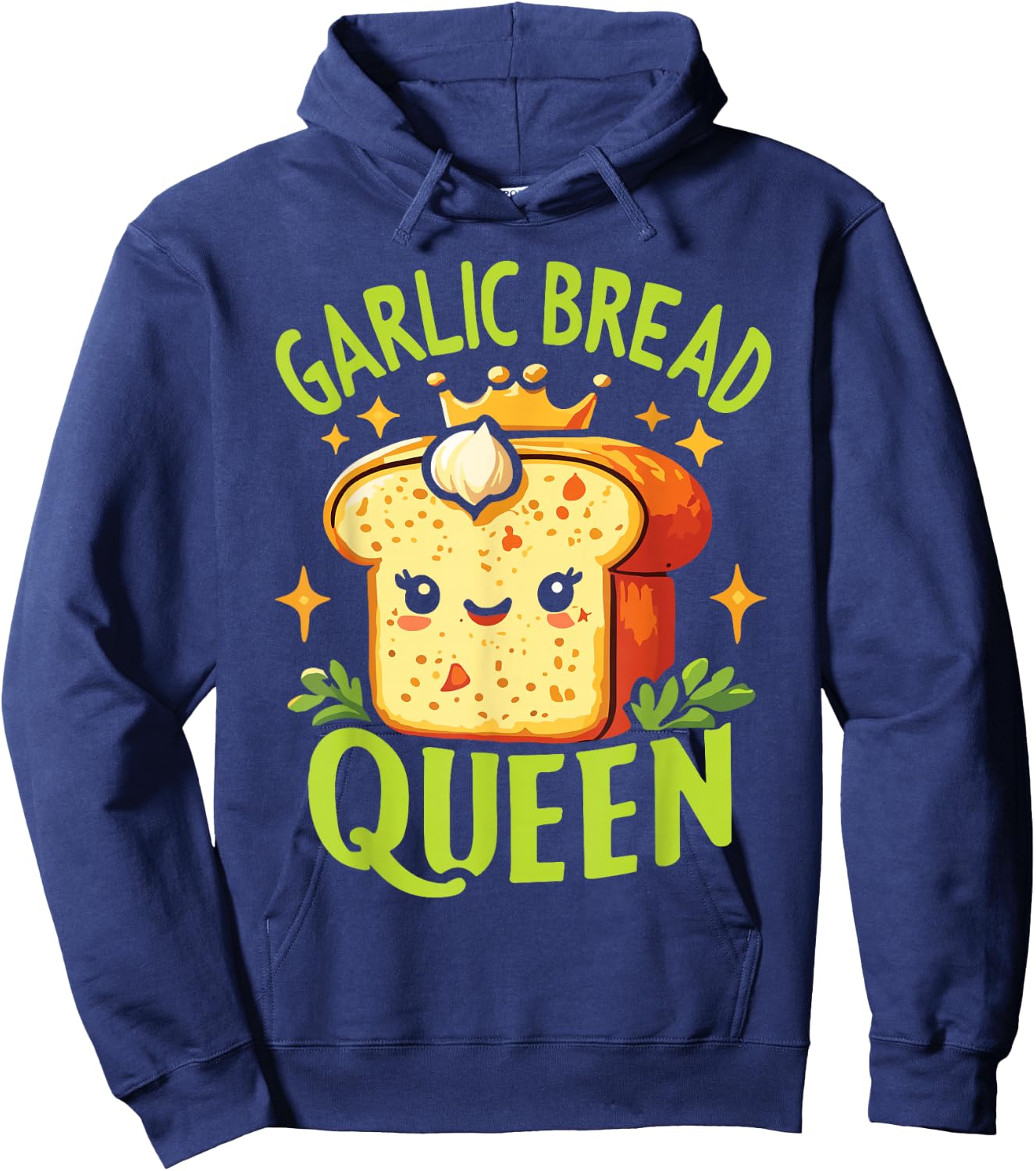 Garlic Bread Queen Hoodie - Hoodie | Navy