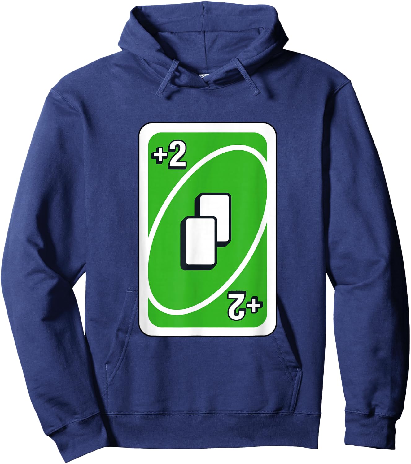 UNO - Green Draw Two Card Hoodie - Hoodie | Navy