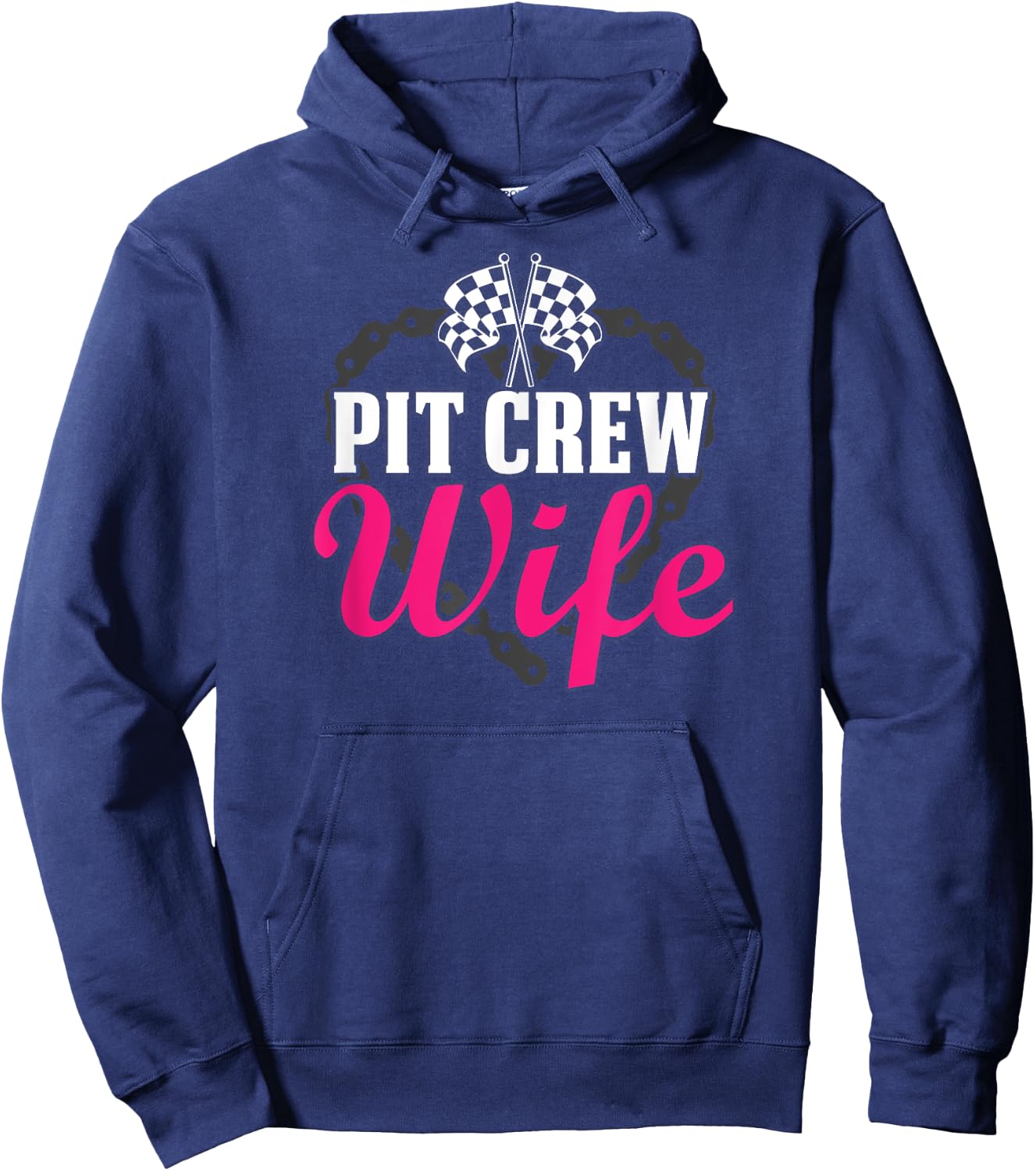 Pit Crew Wife Drag Racing Car Lover JT Hoodie - Hoodie | Navy