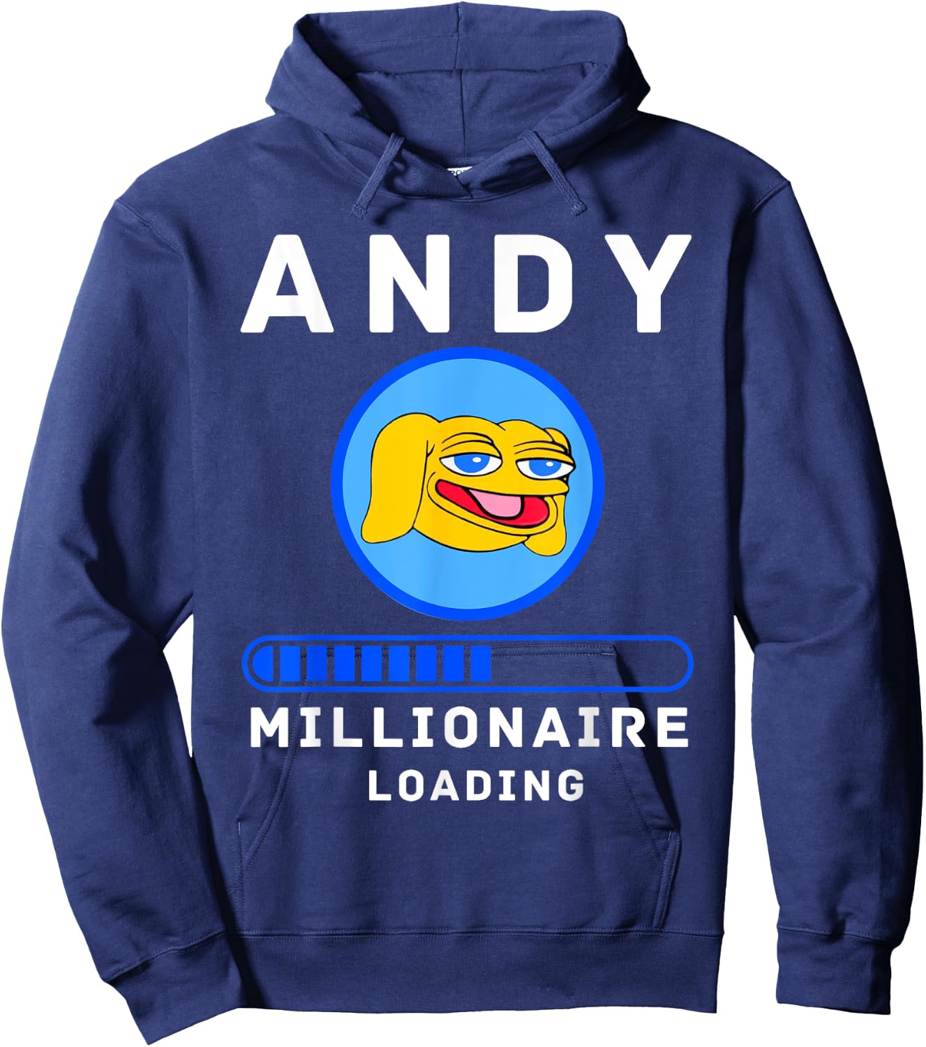 Andy Millionaire Loading Crypto Meme Shitcoin Hoodie - Hoodie | Navy