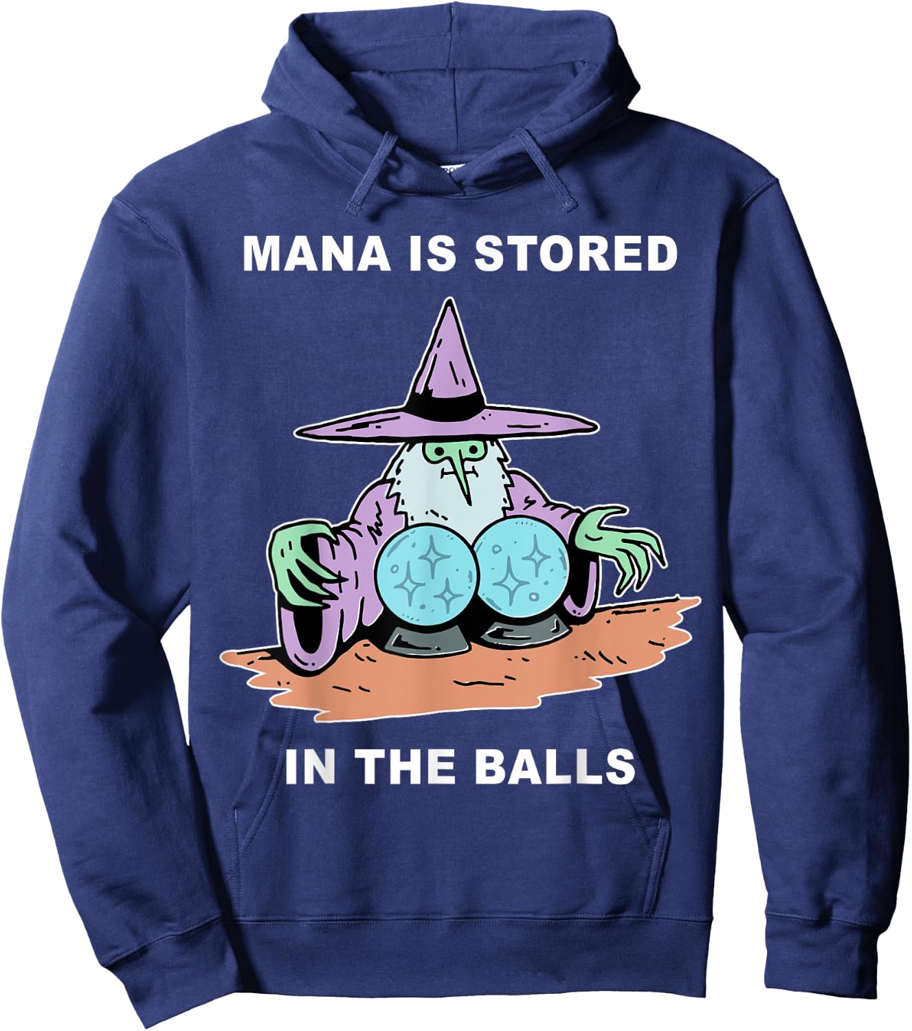 Mana Is Stored In The Balls Hoodie - Hoodie | Navy