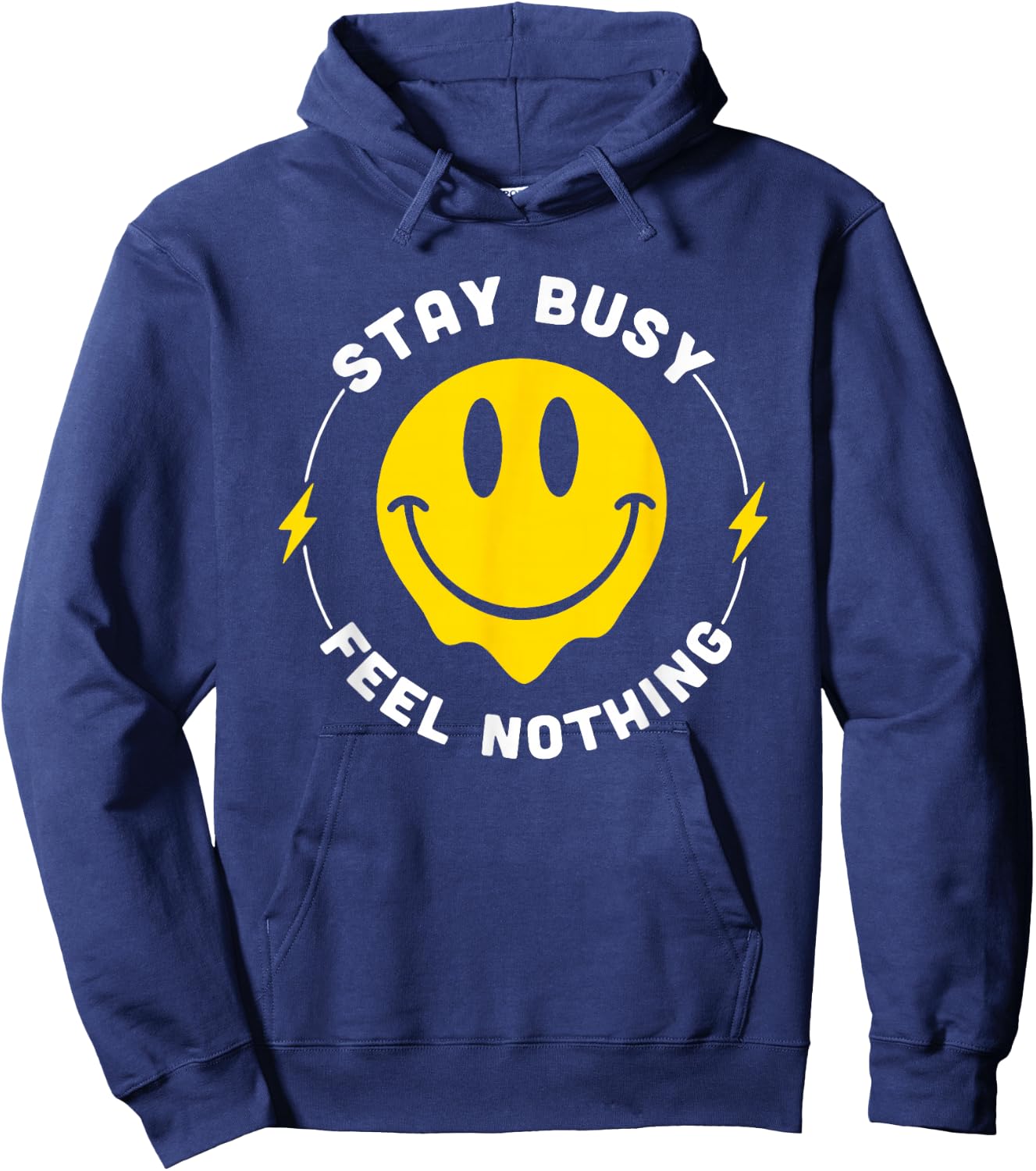 Stay Busy Feel Nothing Apparel Hoodie - Hoodie | Navy