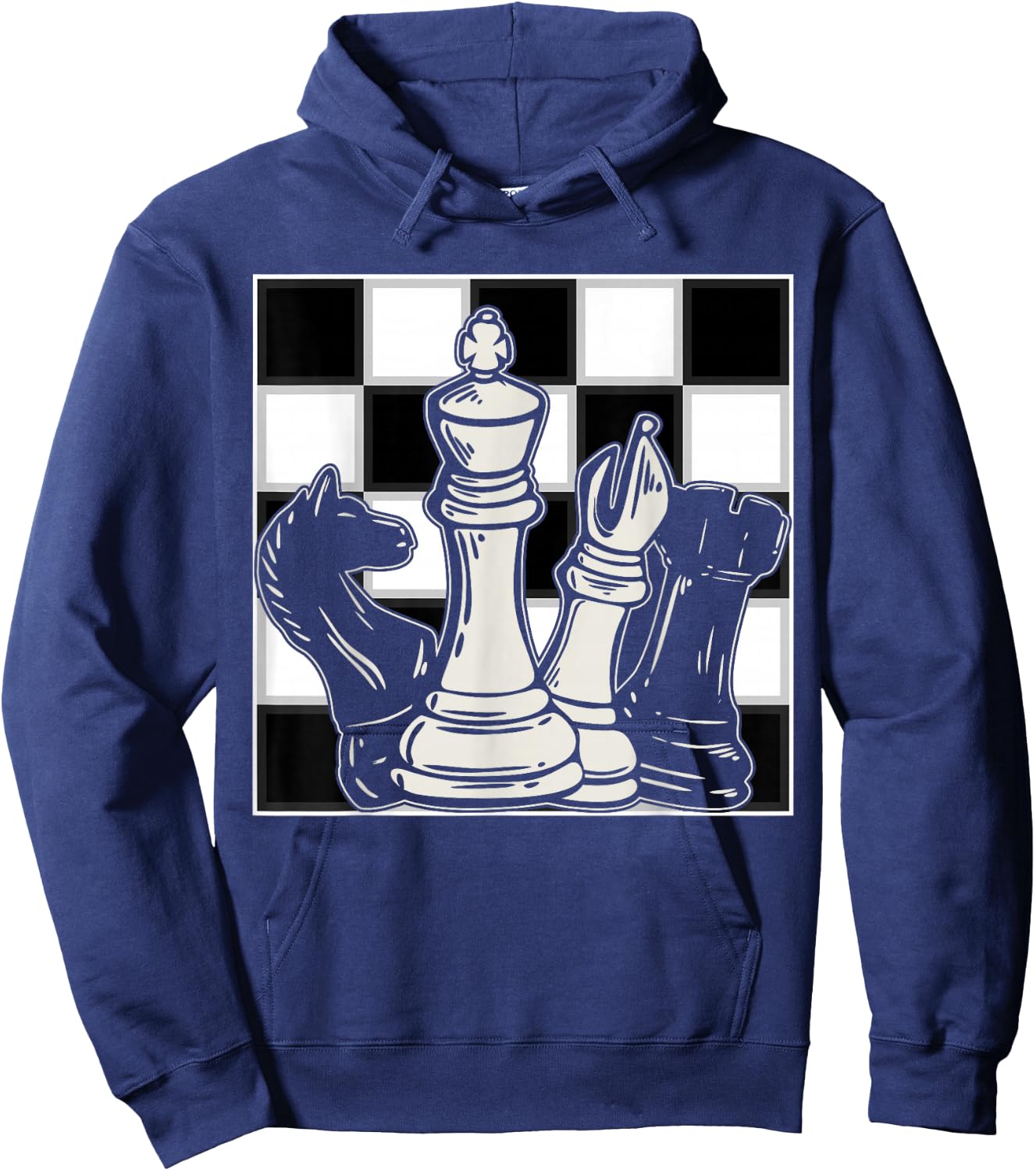 Chess Board Hoodie - Hoodie | Navy
