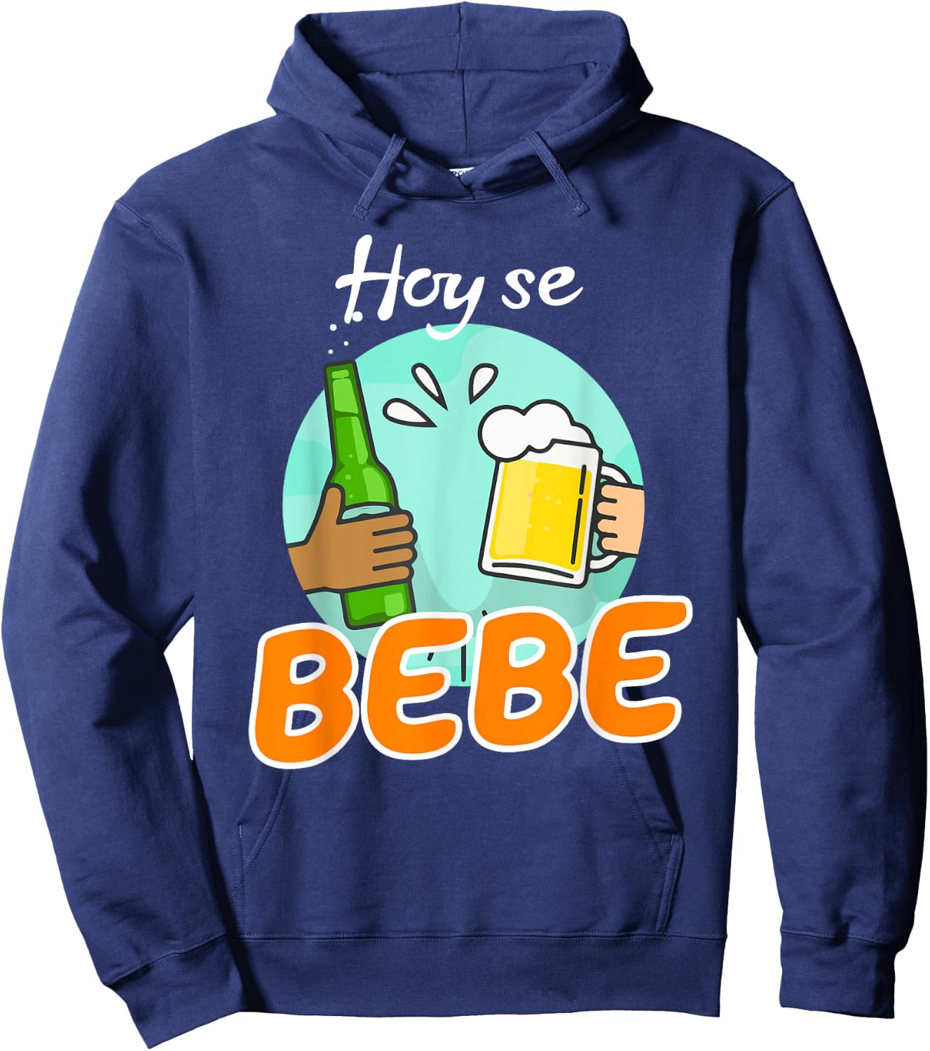 Hoy se bebe Dominican Latino Hoodie - Hoodie | Navy