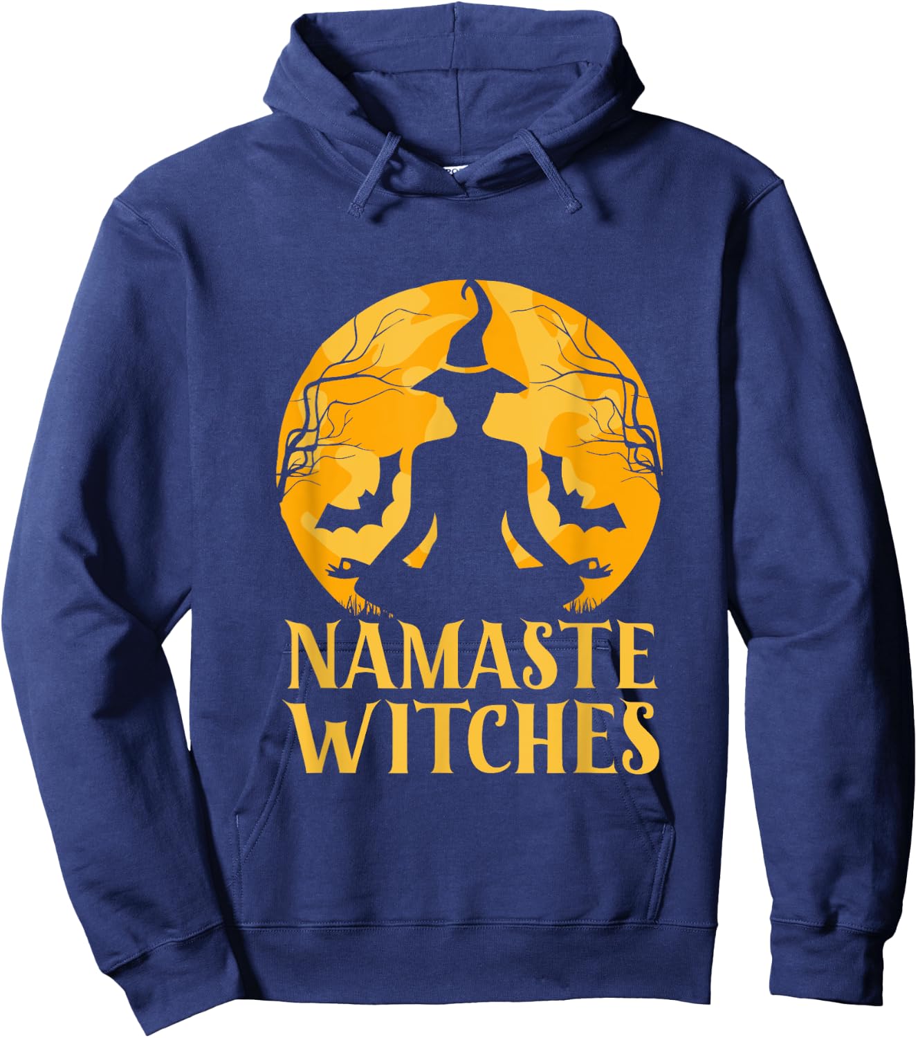Namaste Witches Halloween Yoga Lover Hoodie - Hoodie | Navy