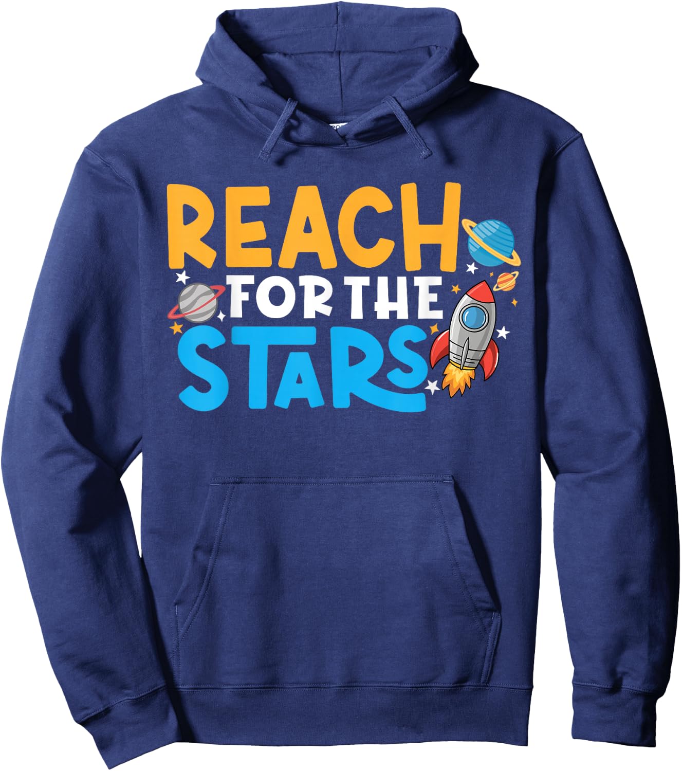 Growth Mindset Teacher Reach For The Stars Hoodie - Hoodie | Navy