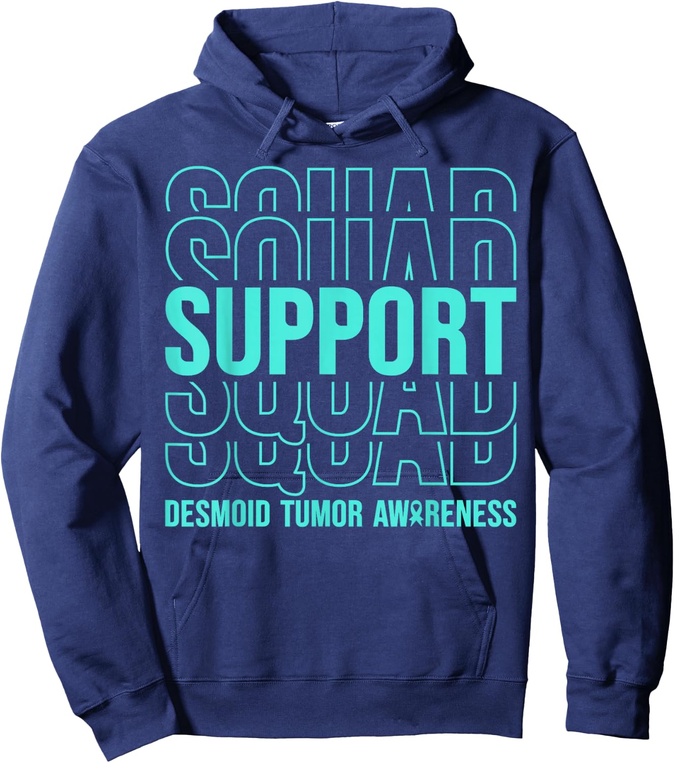 Desmoid Tumor Awareness Support Squad Hoodie - Hoodie | Navy