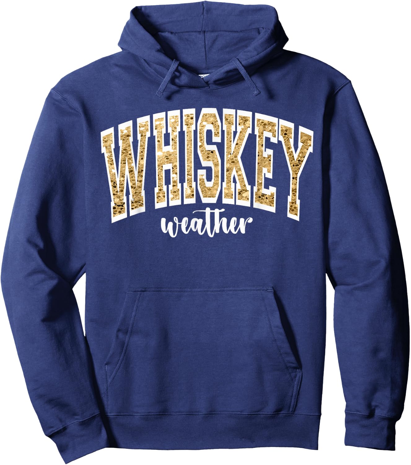 Whiskey Weather Retro College Hoodie - Hoodie | Navy