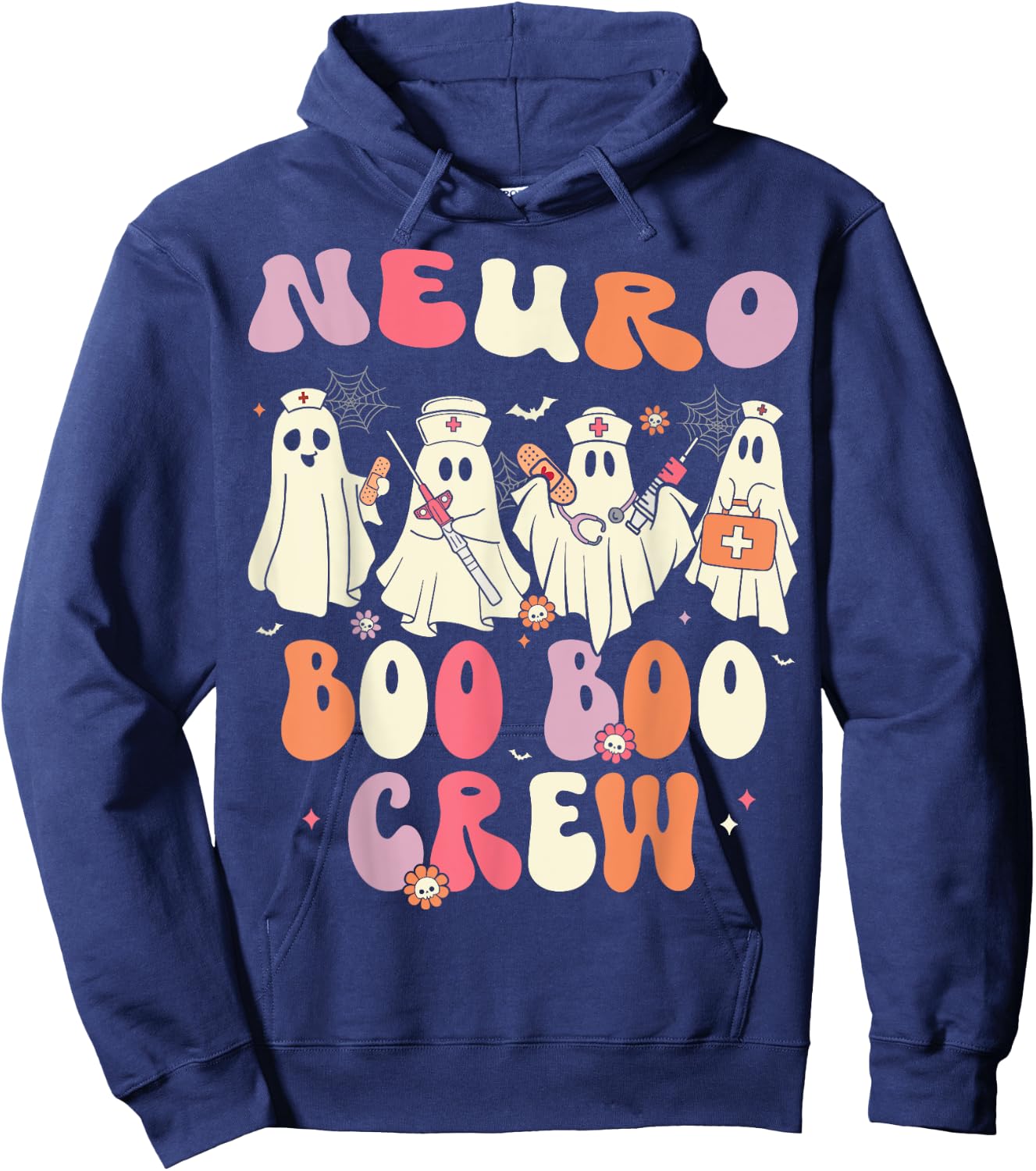 Neuro Boo Crew Neurology Nurse Halloween Hoodie - Hoodie | Navy
