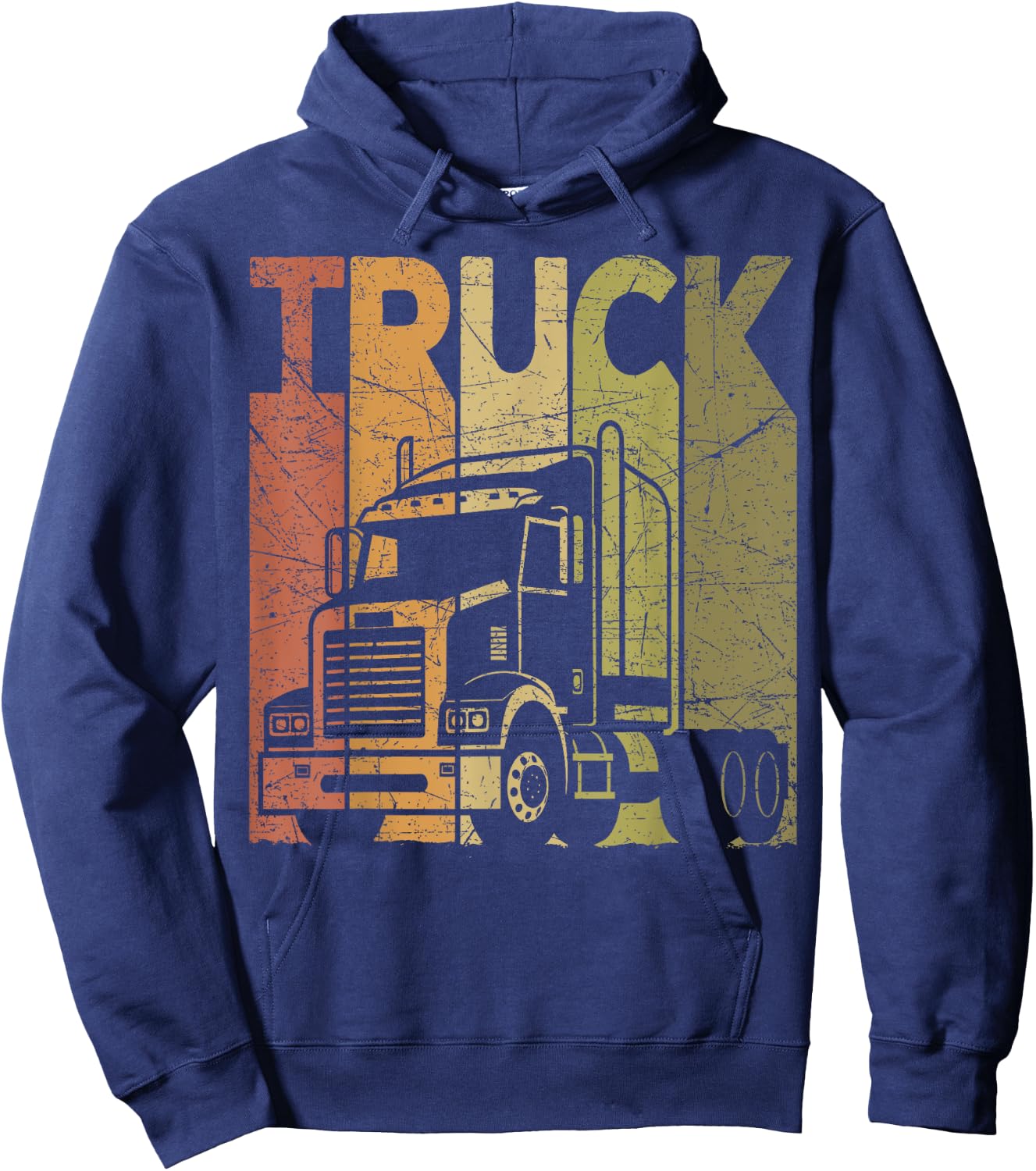 Truck Driver Vintage Trucker Retro Trucking Hoodie - Hoodie | Navy
