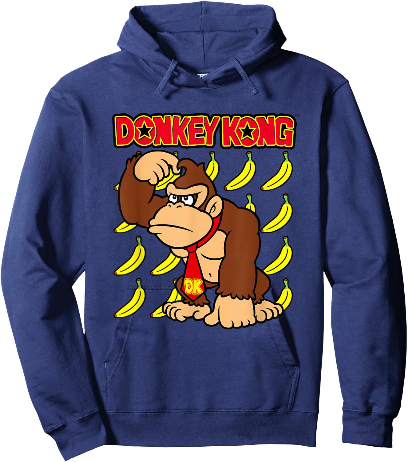 Donkey Kong Ape Thoughts Banana Background Hoodie - Hoodie | Navy