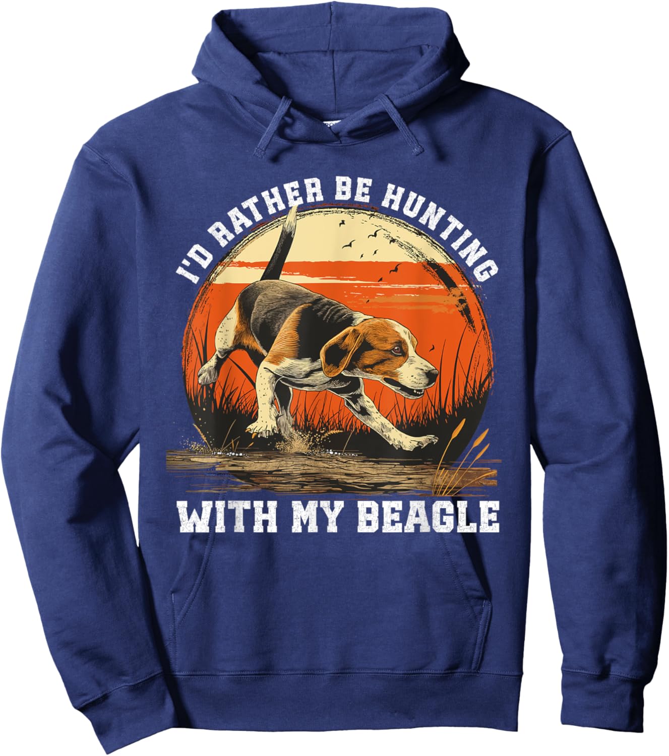 Dog Hunter I'd Rather Be Beagle Hunting Women Hoodie - Hoodie | Navy