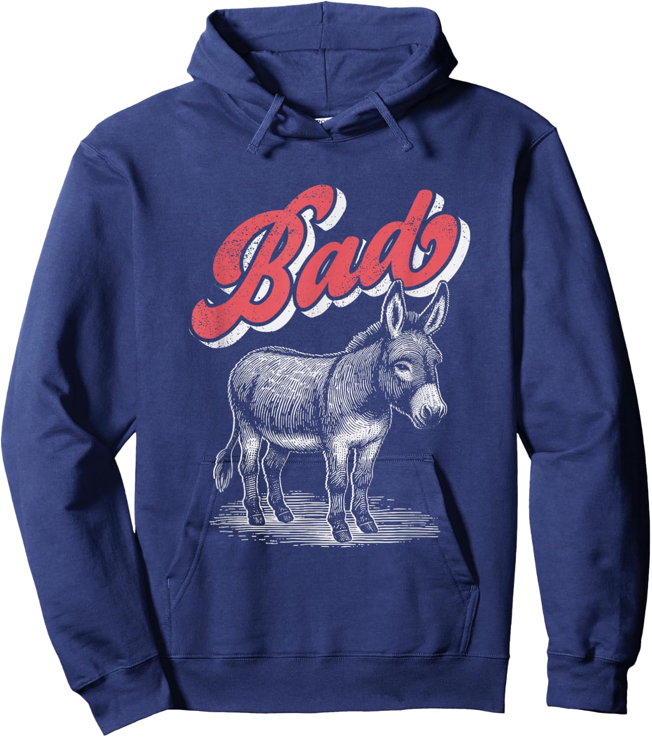 Bad Ass Donkey Funny Badass Sarcastic Hoodie - Hoodie | Navy