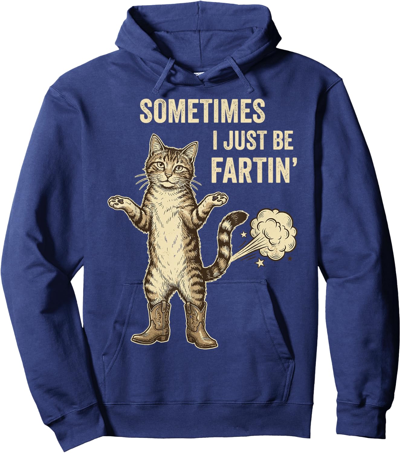 Retro Sometimes I Just Be Fartin' Meme Women Hoodie - Hoodie | Navy