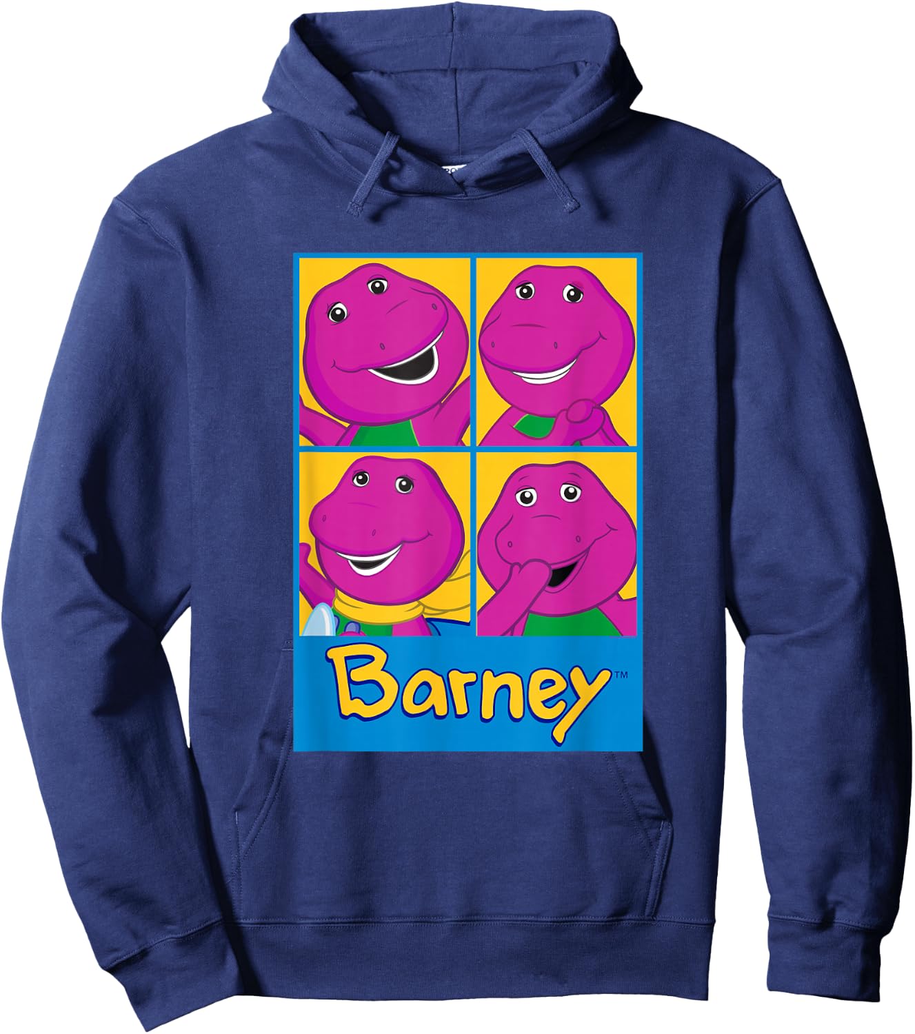 Barney - Barney Grid Hoodie - Hoodie | Navy