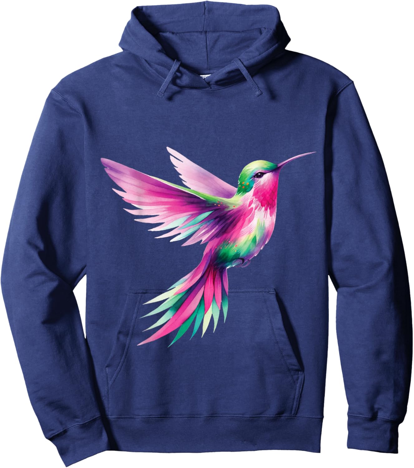 Colorful Hummingbird Lover Nature Graphic Hoodie - Hoodie | Navy
