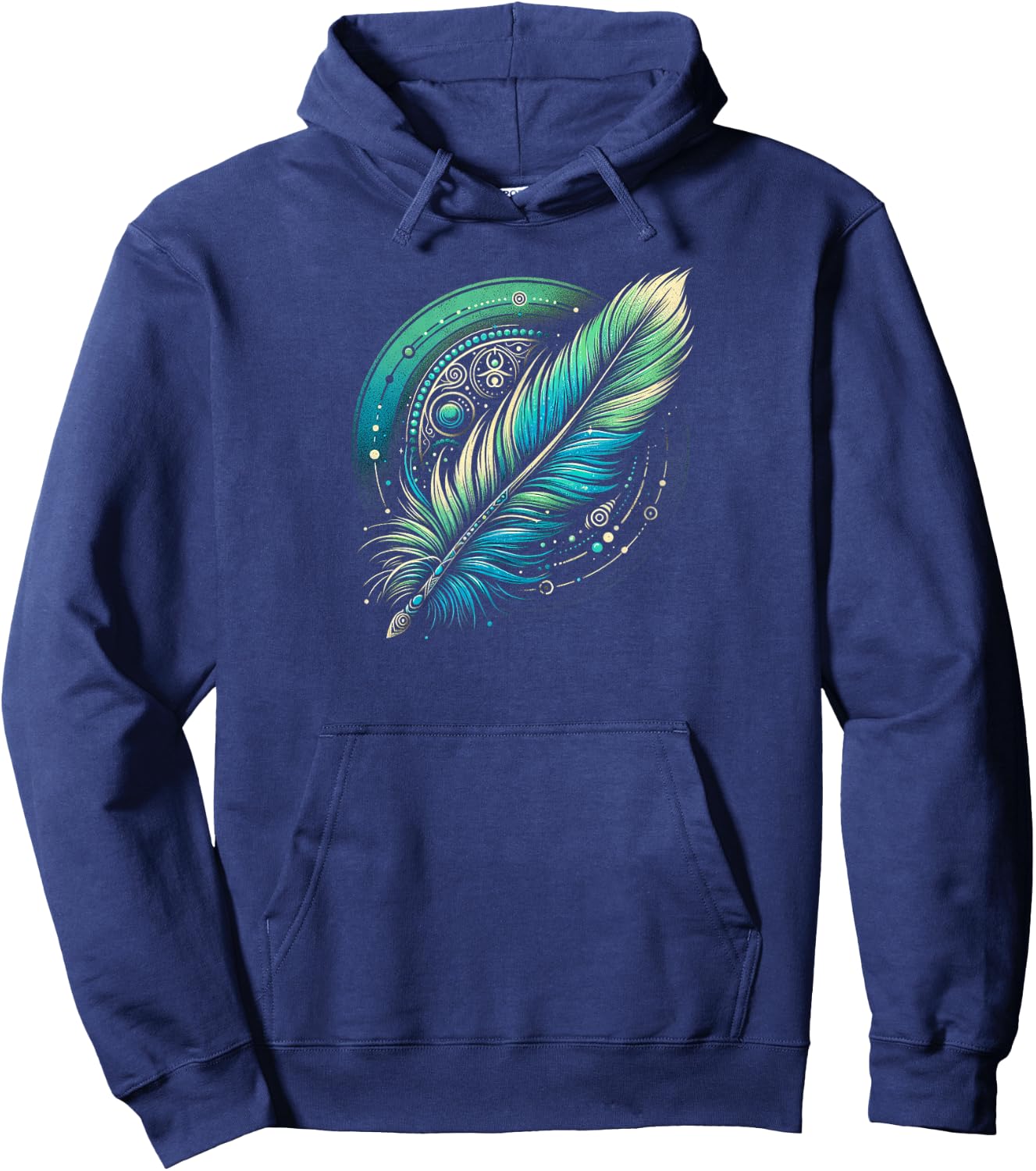 Spiritual Feather Hoodie - Hoodie | Navy