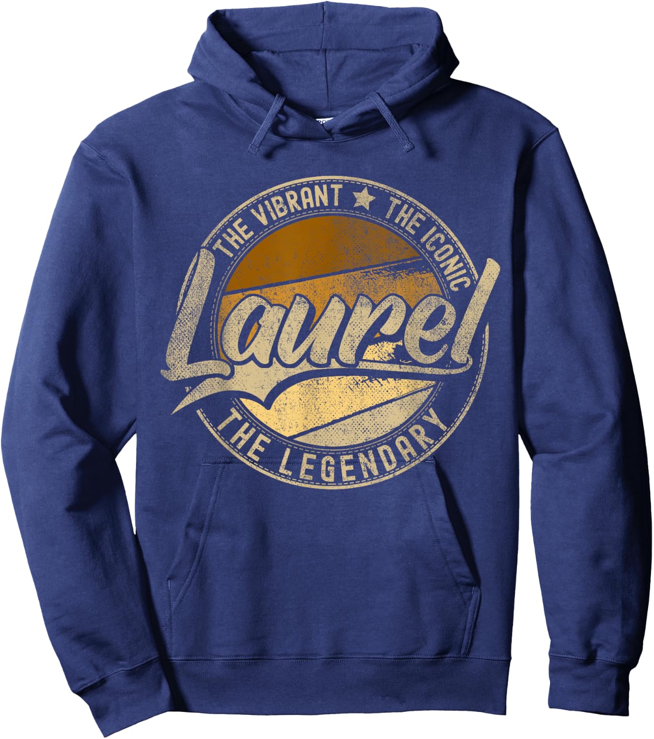 Laurel MS | Mississippi | Vintage Distressed Hoodie - Hoodie | Navy