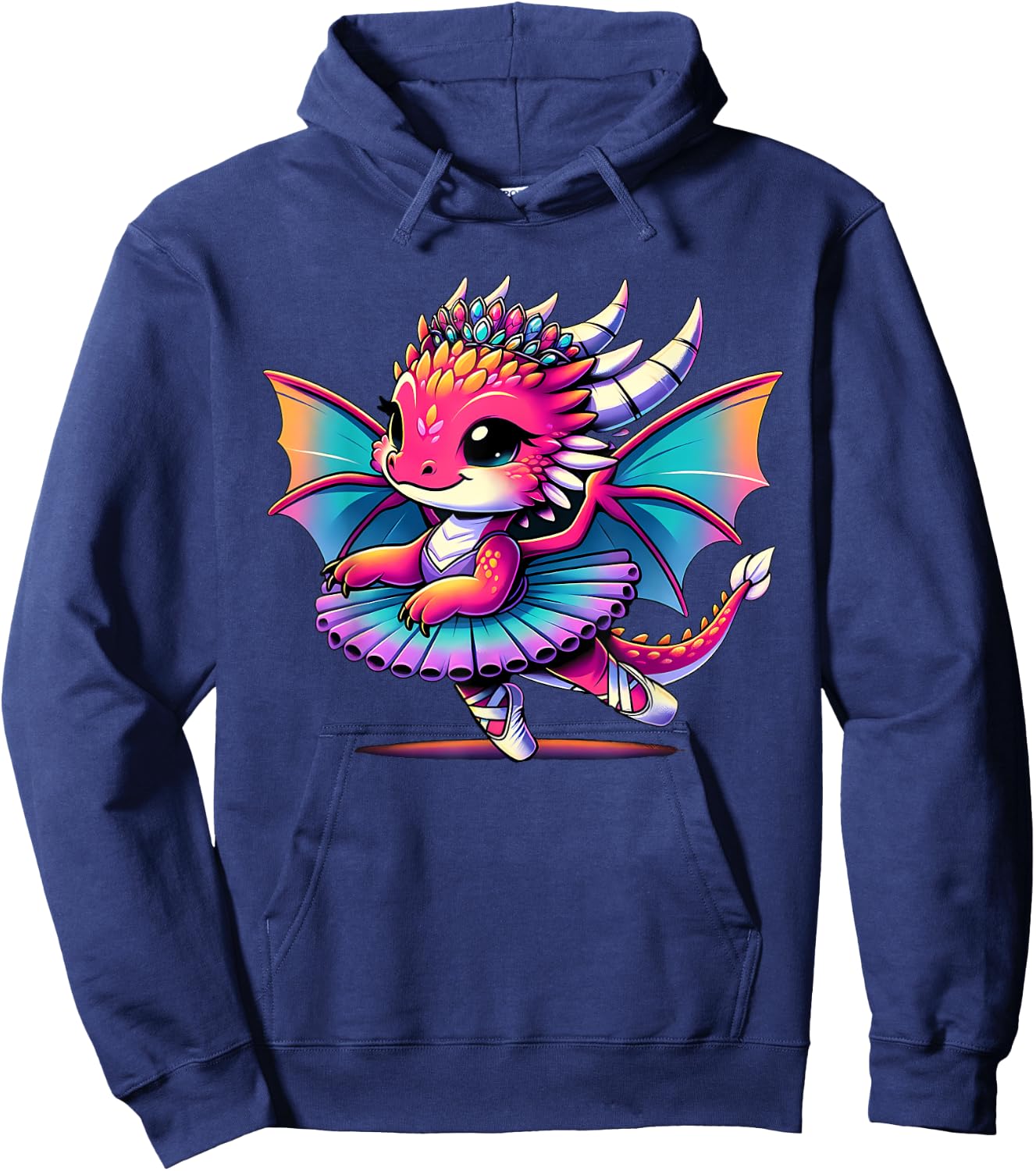 Ballerina Dragon Dancing Hoodie - Hoodie | Navy