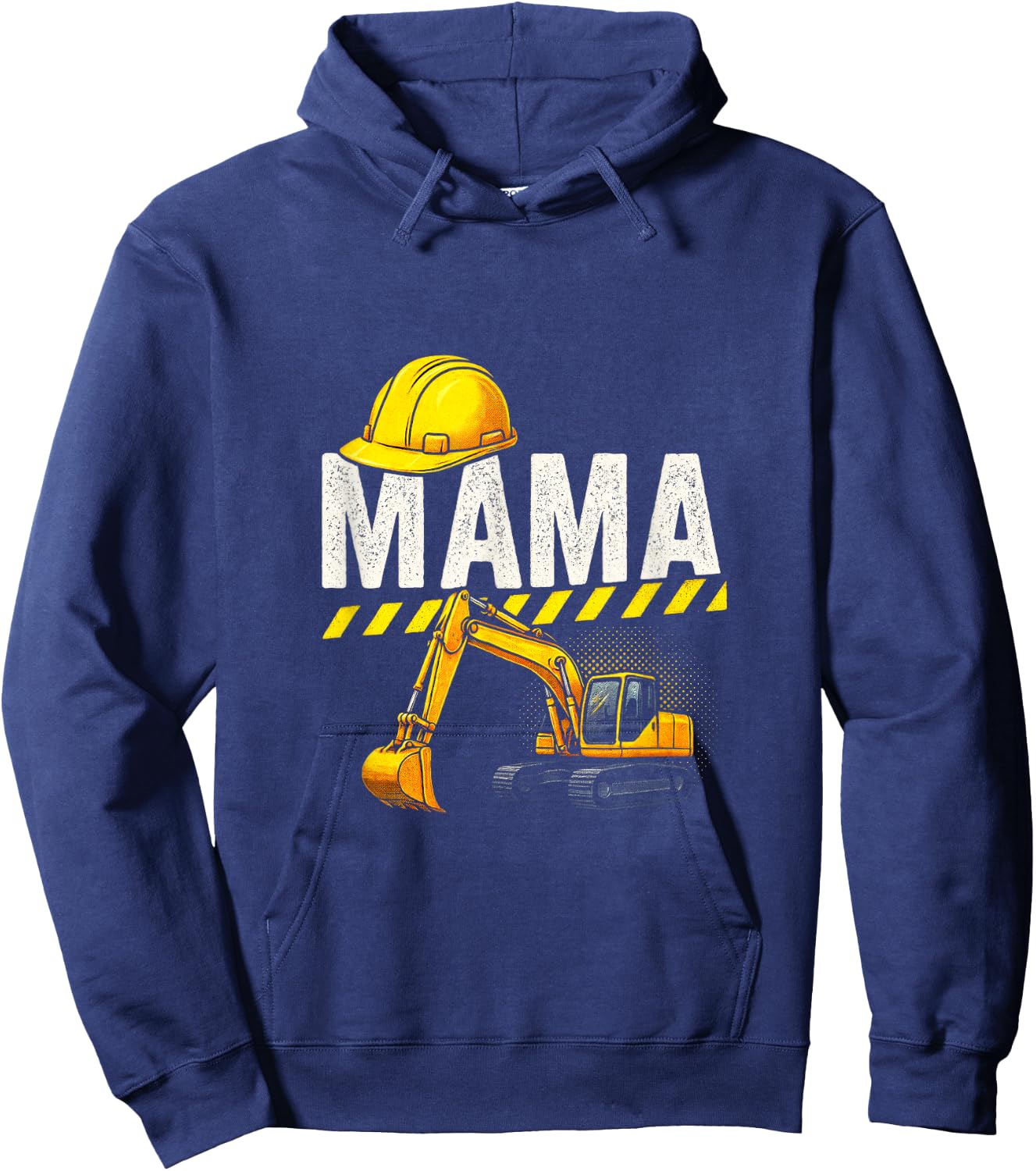 Mama - Funny Excavator Construction Family Hoodie - Hoodie | Navy
