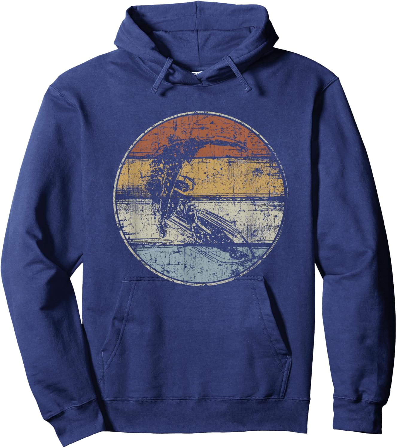 Surfer Vintage Surfing Surf Camp Hoodie - Hoodie | Navy