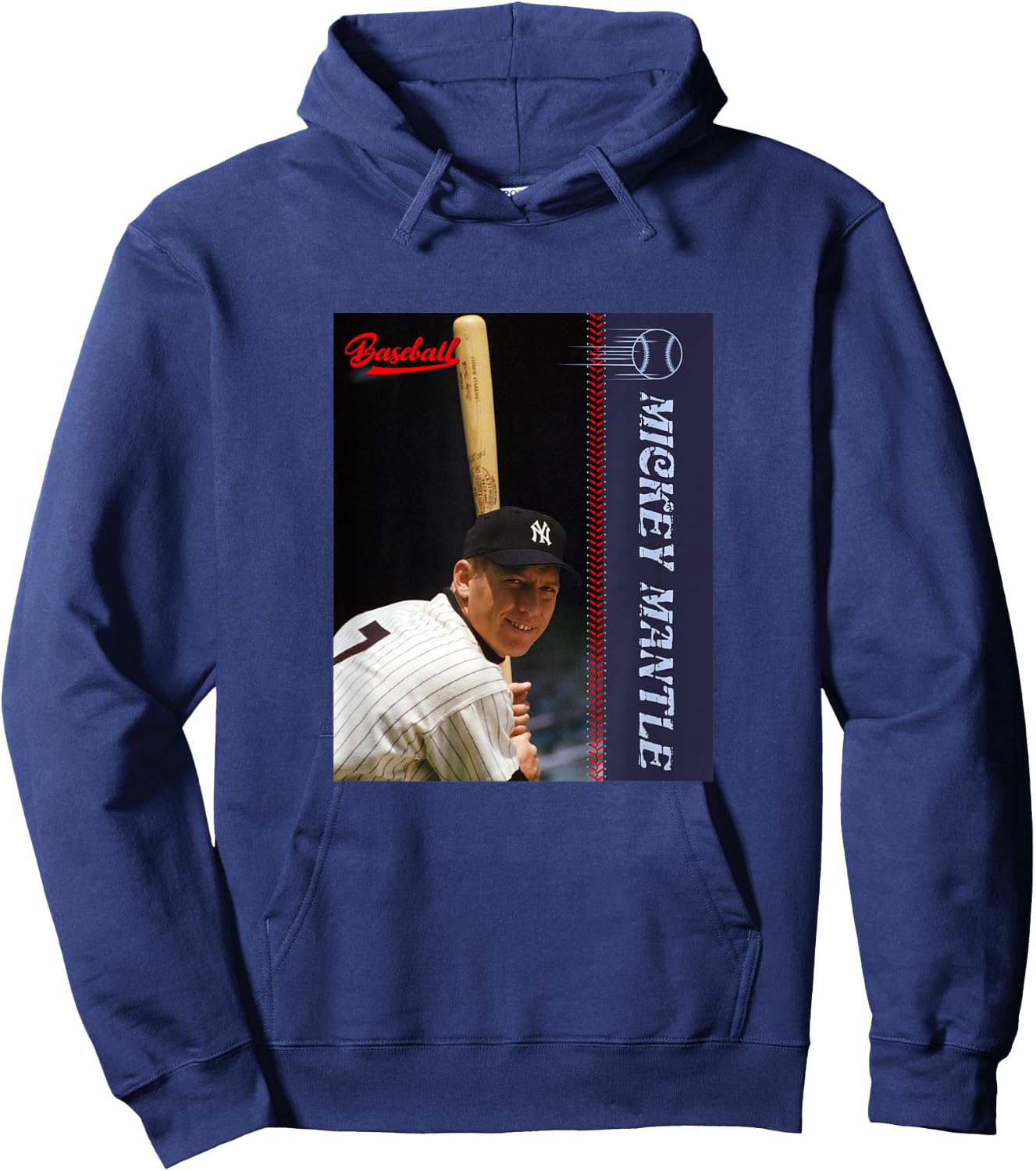 Mickey Mantle_Baseball_002 Hoodie - Hoodie | Navy