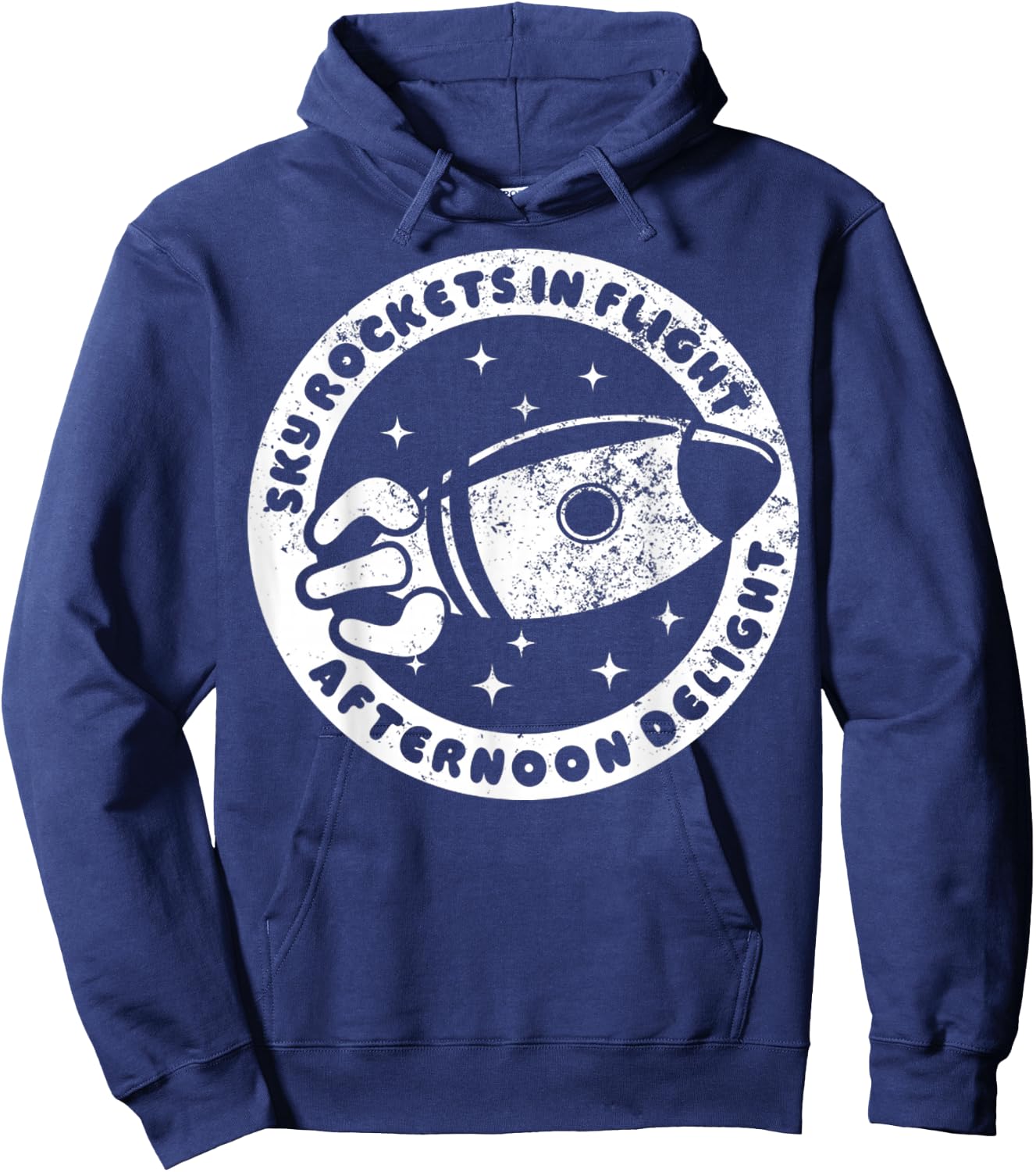 Vintage Sky Rockets In Flight Afternoon Delight Hoodie - Hoodie | Navy