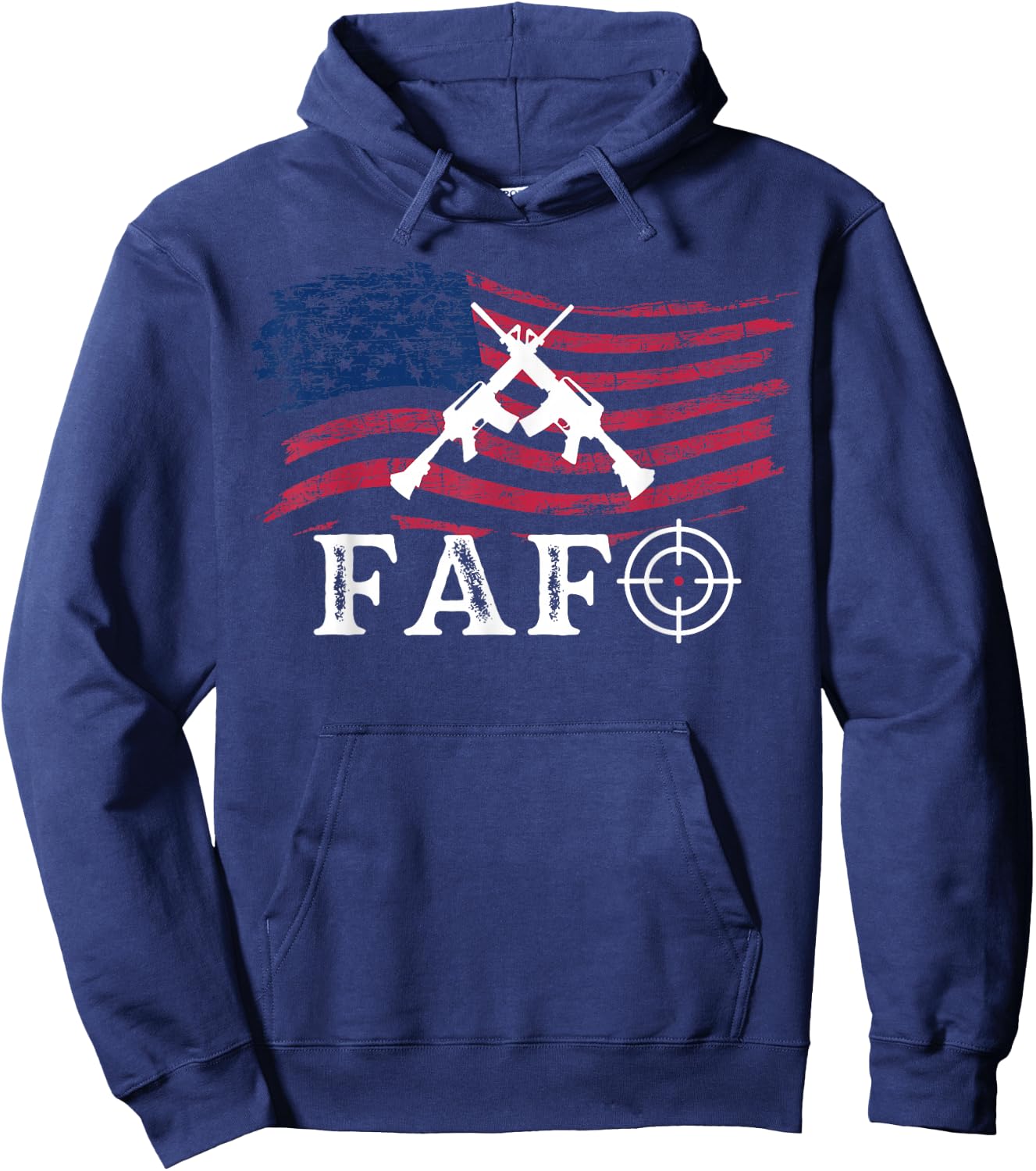 FAFO American Flag Hoodie - Hoodie | Navy