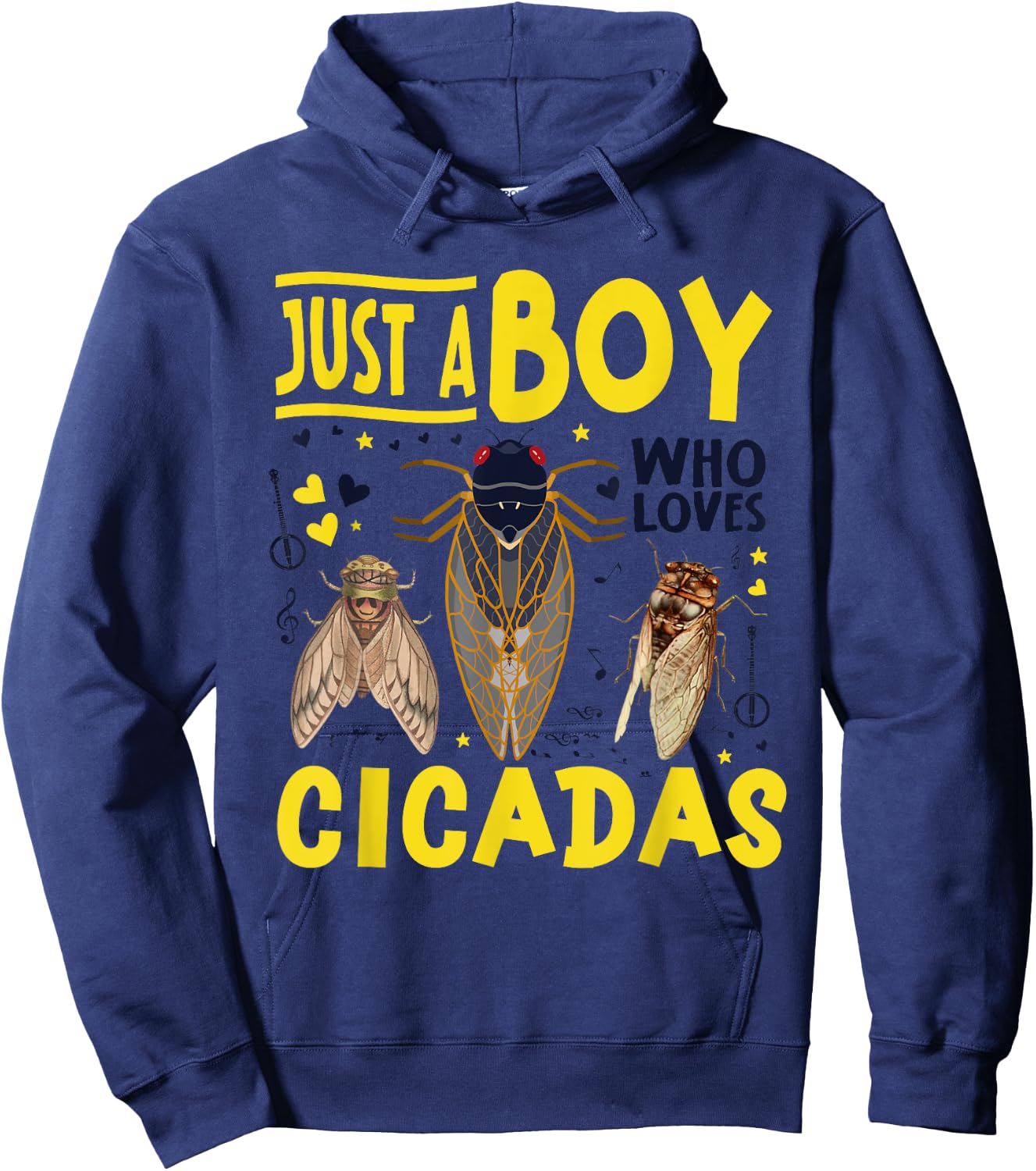 Just a Boy Who Loves Cicada Hoodie - Hoodie | Navy