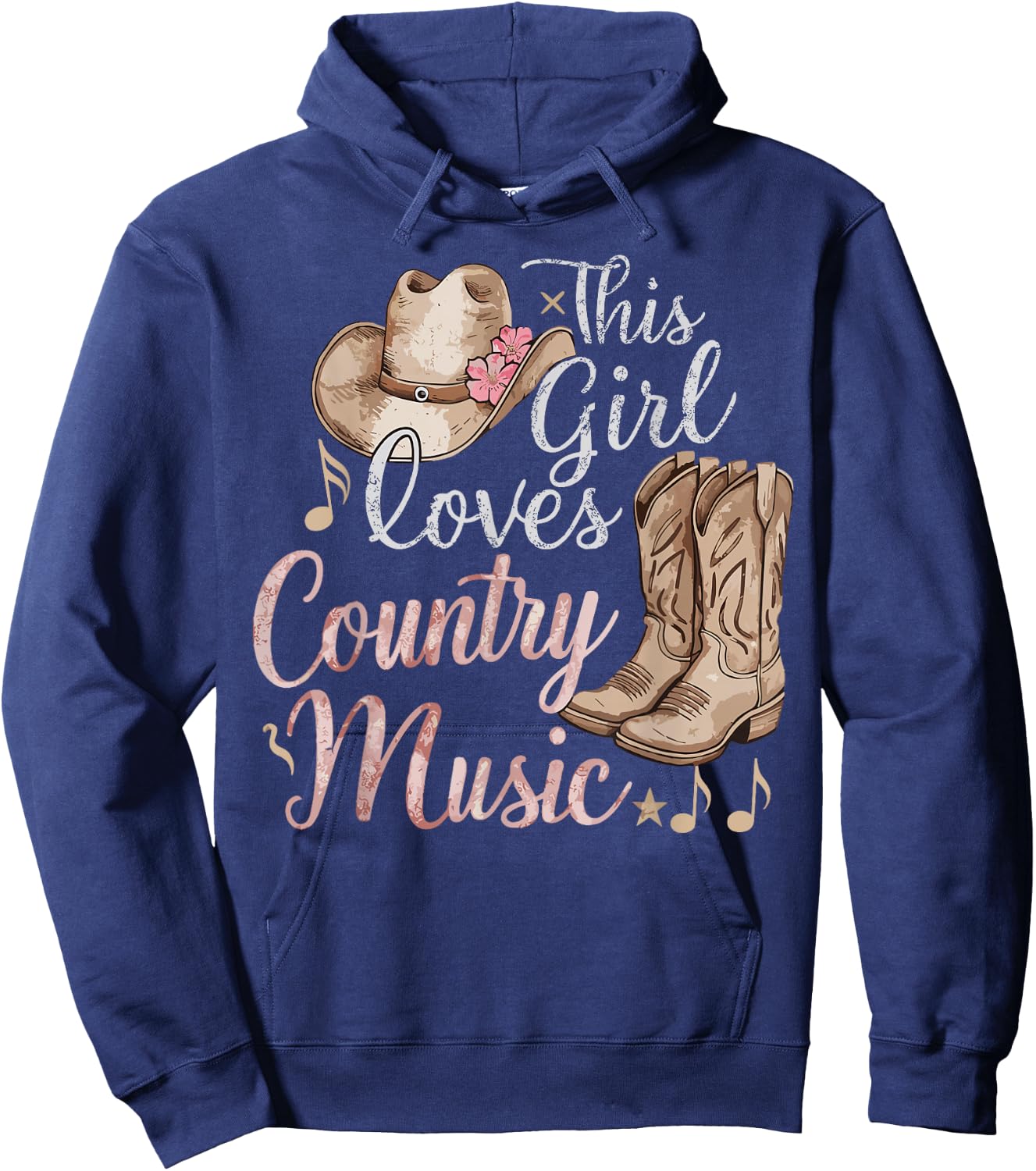 This Girl Loves Country Music Hoodie - Hoodie | Navy