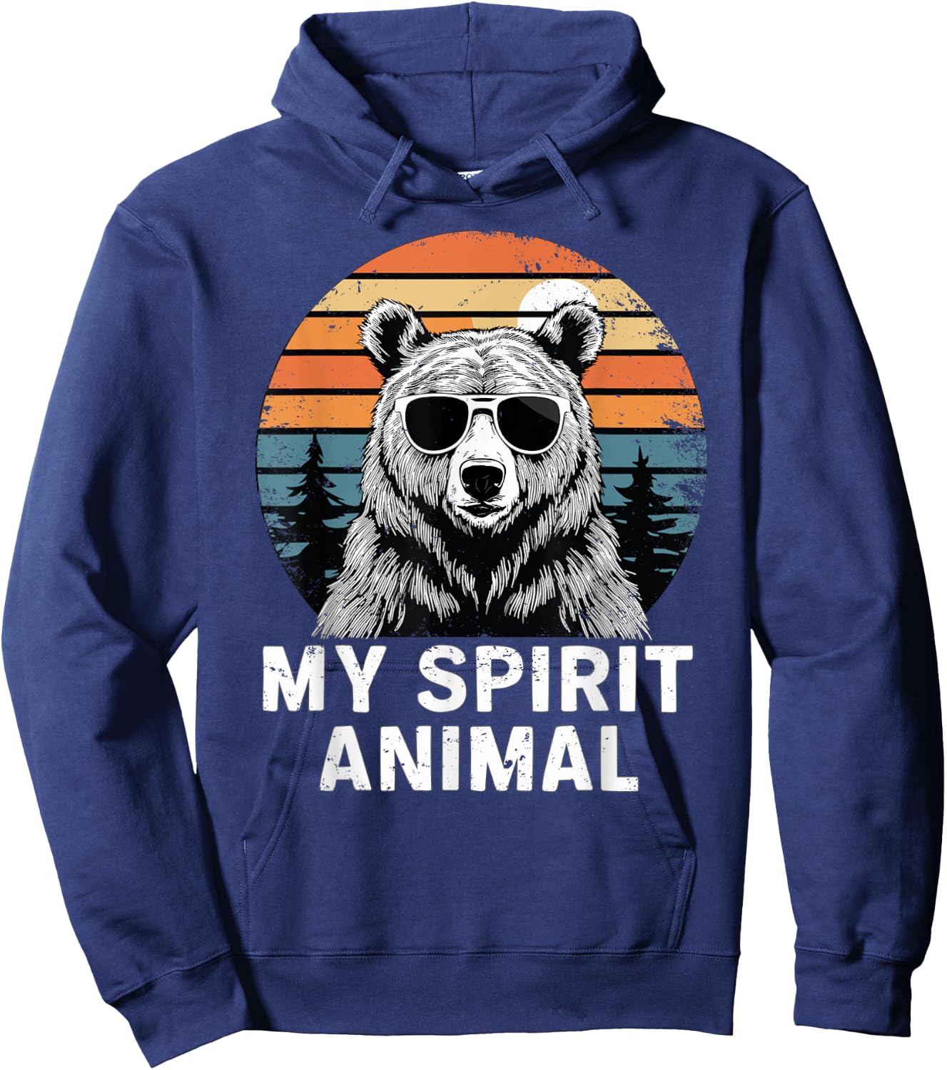 My Spirit Animal Bear Vintage Hoodie - Hoodie | Navy