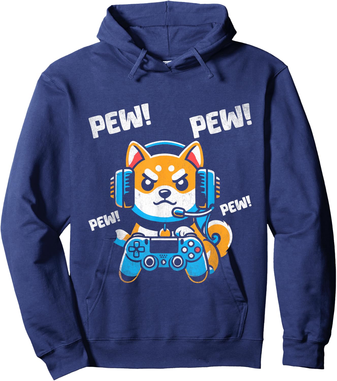 Video Gamer Shiba Inu Hoodie - Hoodie | Navy