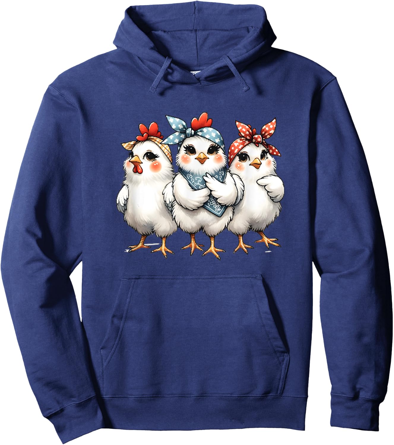 Chicks With Bandanas For Kids Girls Women Hoodie - Hoodie | Navy