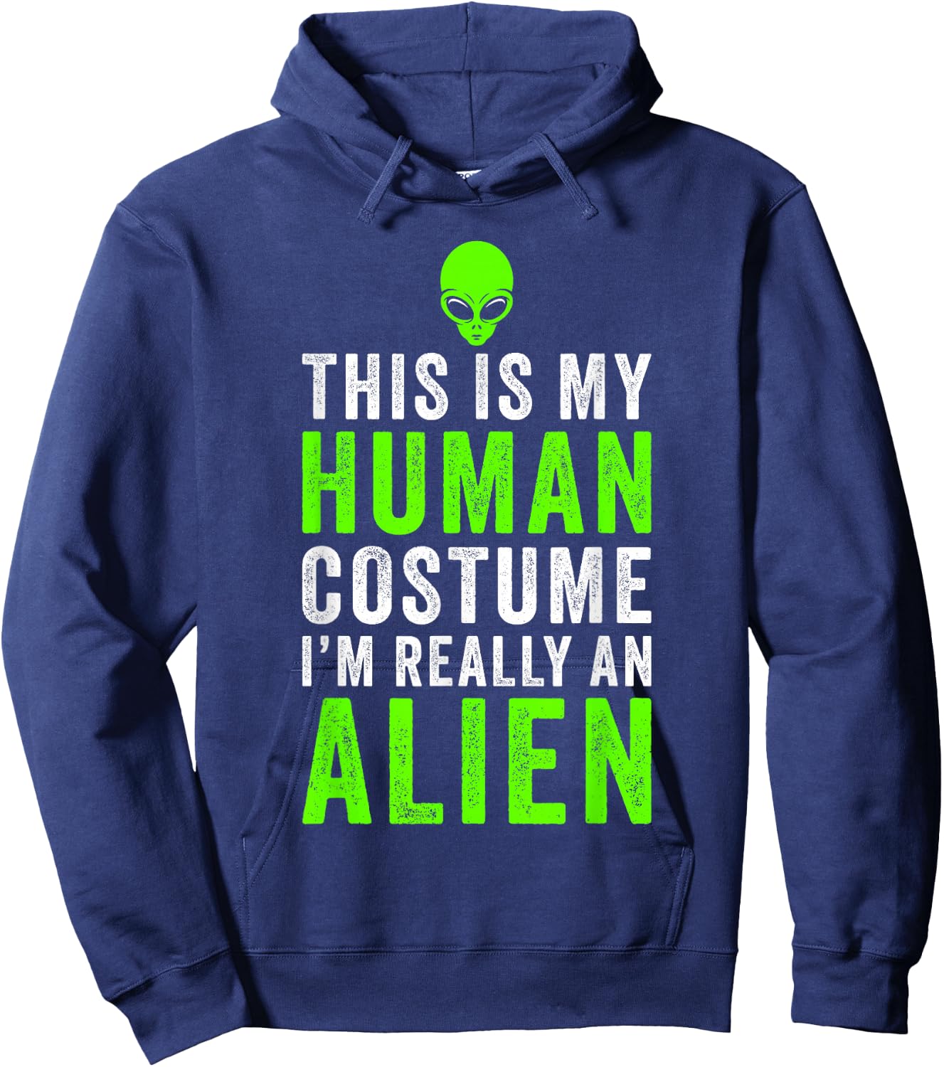Alien Costume Halloween Funny Hoodie - Hoodie | Navy