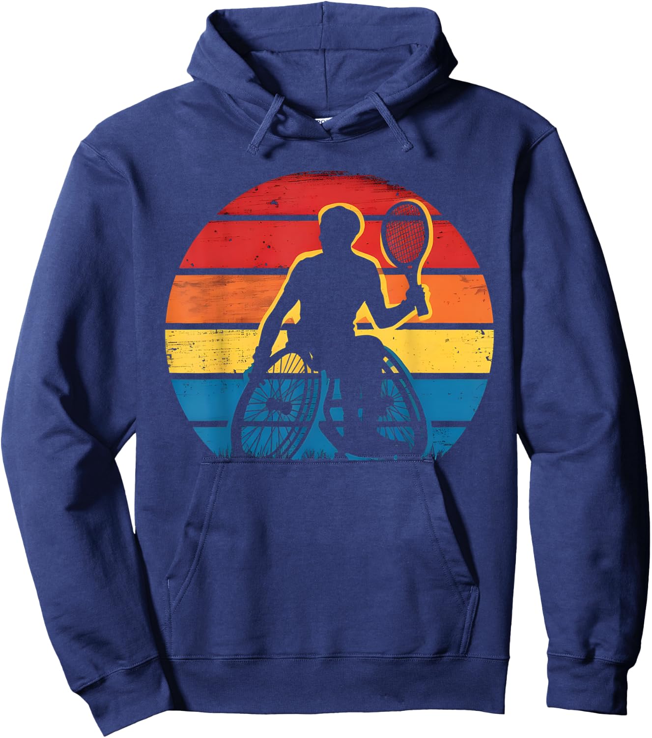 Retro Wheelchair Tennis Hoodie - Hoodie | Navy
