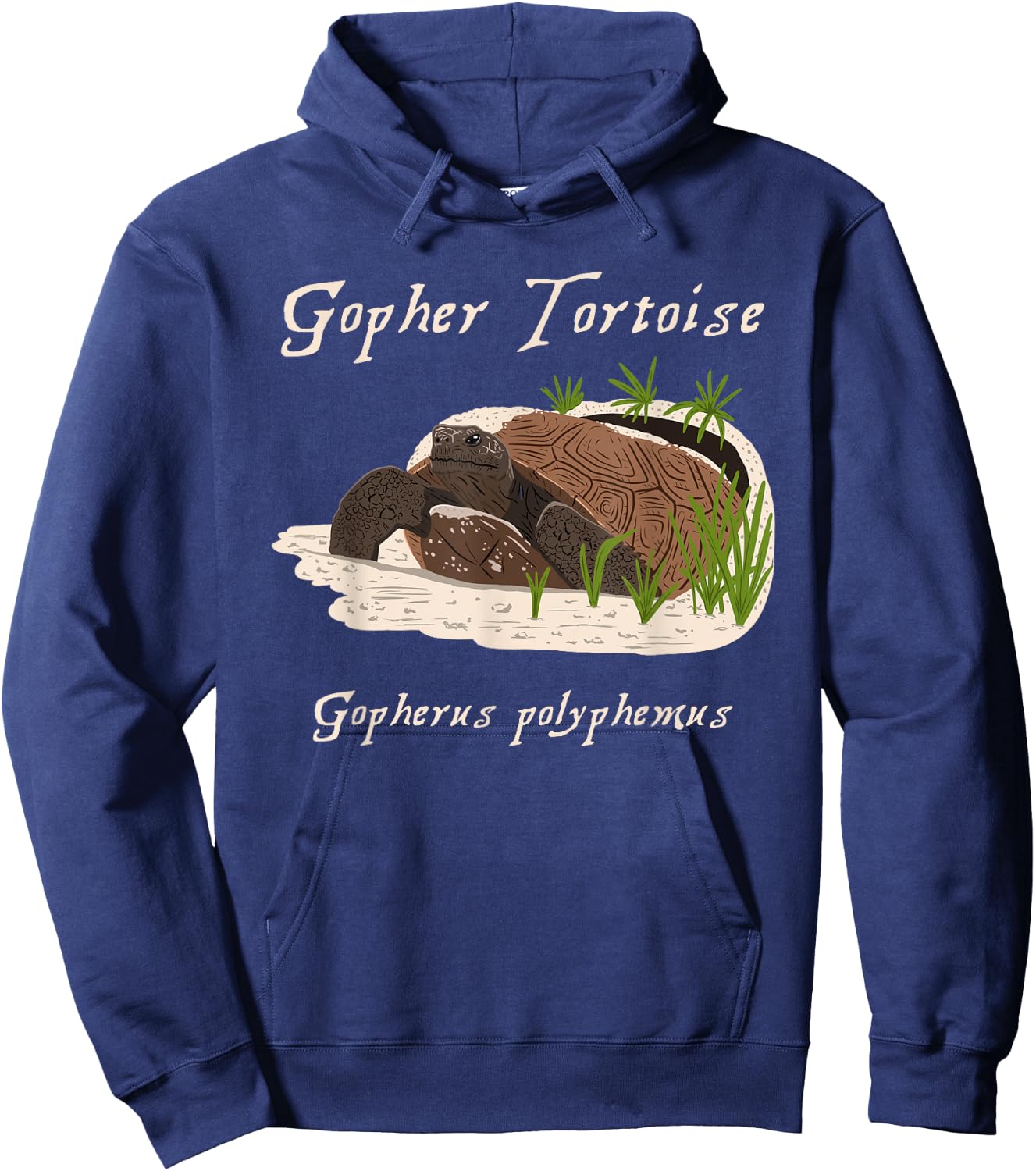 Gopher Tortoise Gopherus polyphemus Wildlife Hoodie - Hoodie | Navy