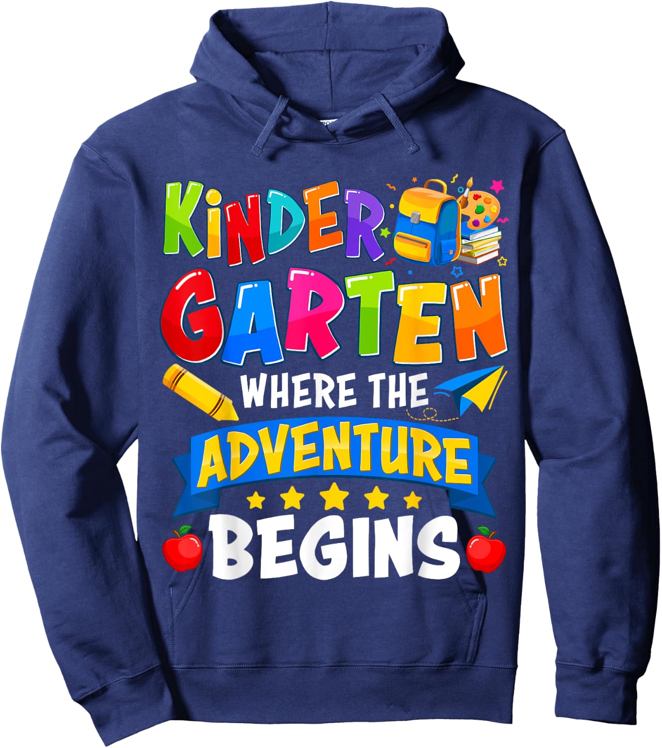 Back To School Kindergarten Teacher Women Kids Hoodie - Hoodie | Navy