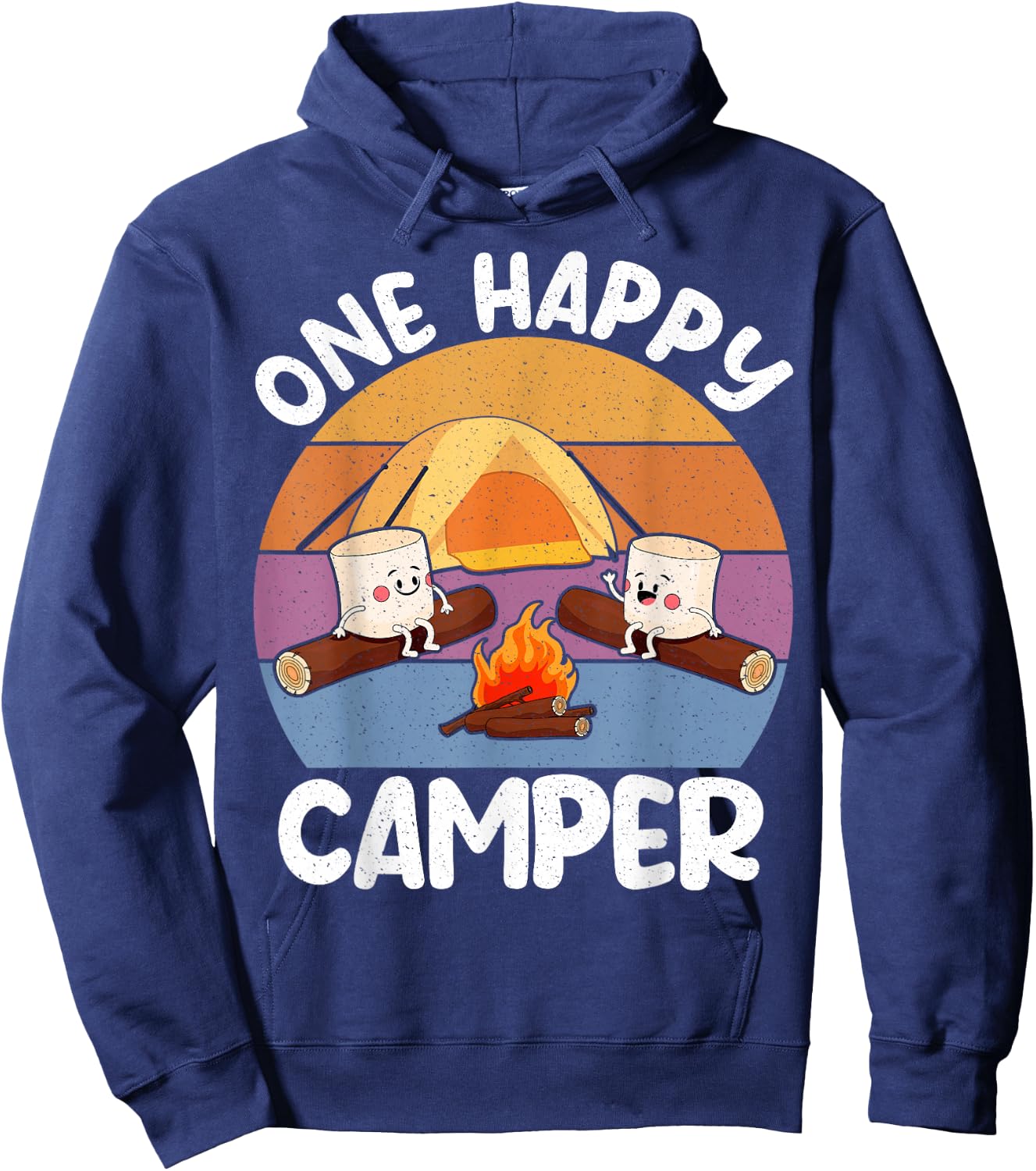 One Happy Camper Camping Family Matching Hoodie - Hoodie | Navy
