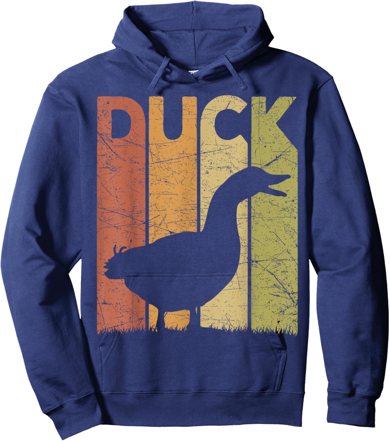 Duck Vintage Duck Farmer Retro Duck Lover Hoodie - Hoodie | Navy