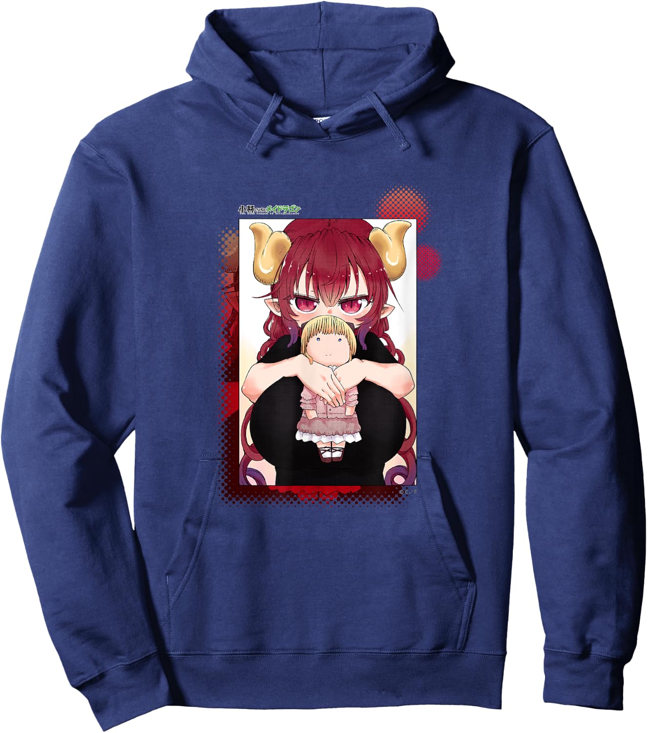 Miss Kobayashi's Dragon Maid Iruru and doll Hoodie - Hoodie | Navy