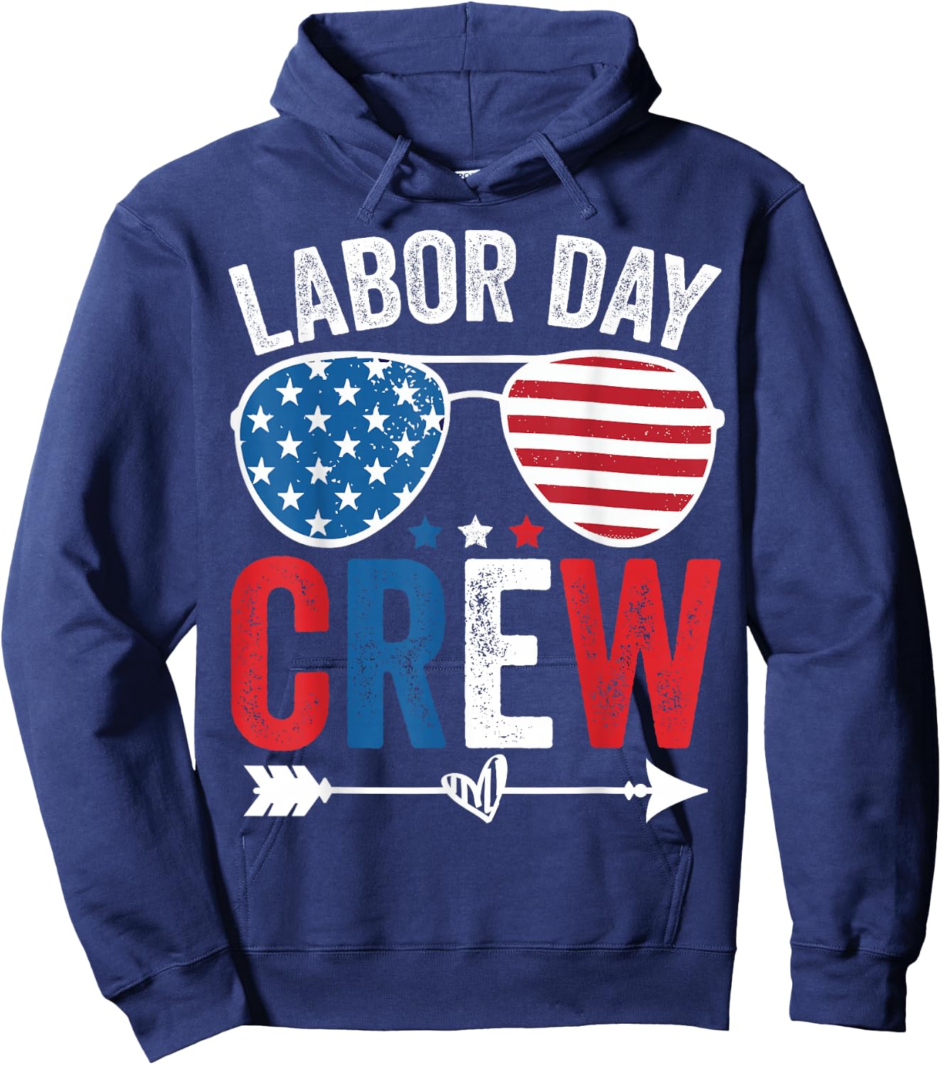 Happy Labor Day Crew Patriot Happy Labor Day Hoodie - Hoodie | Navy