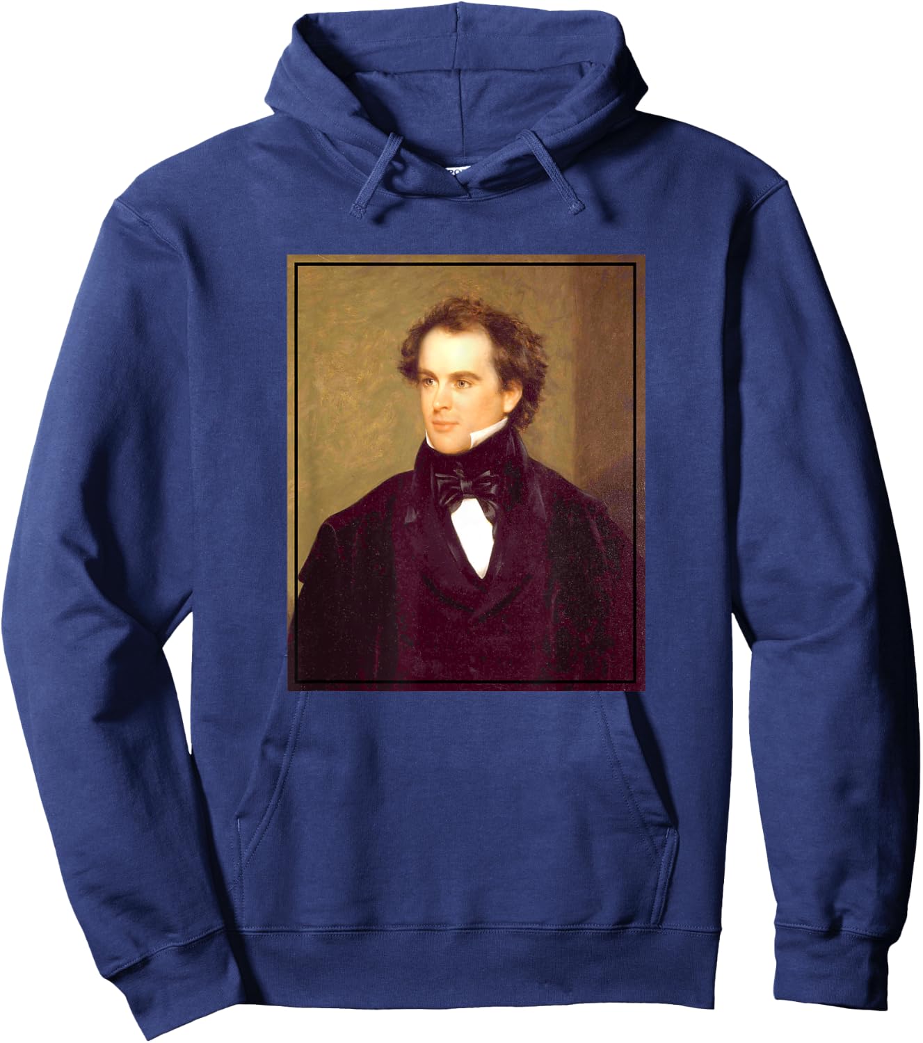Nathaniel Hawthorne Painting Portrait (1840) Hoodie - Hoodie | Navy