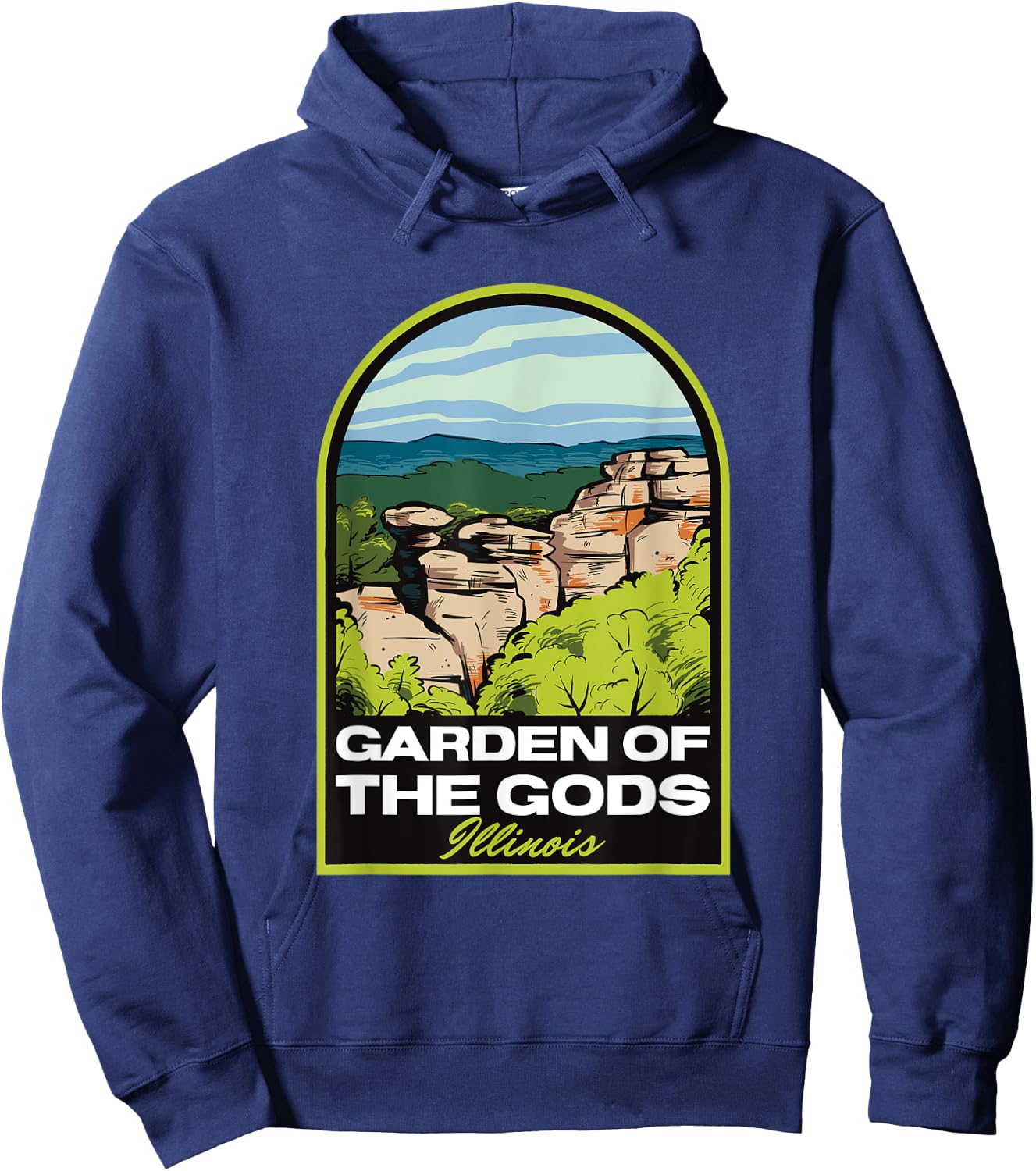Garden of the Gods Illinois Hoodie - Hoodie | Navy