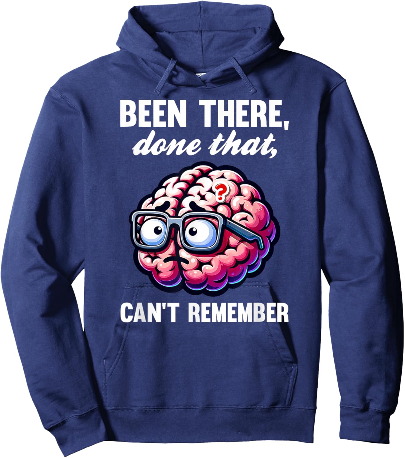Funny Old Man Can't Remember Retired Gag Design Hoodie - Hoodie | Navy