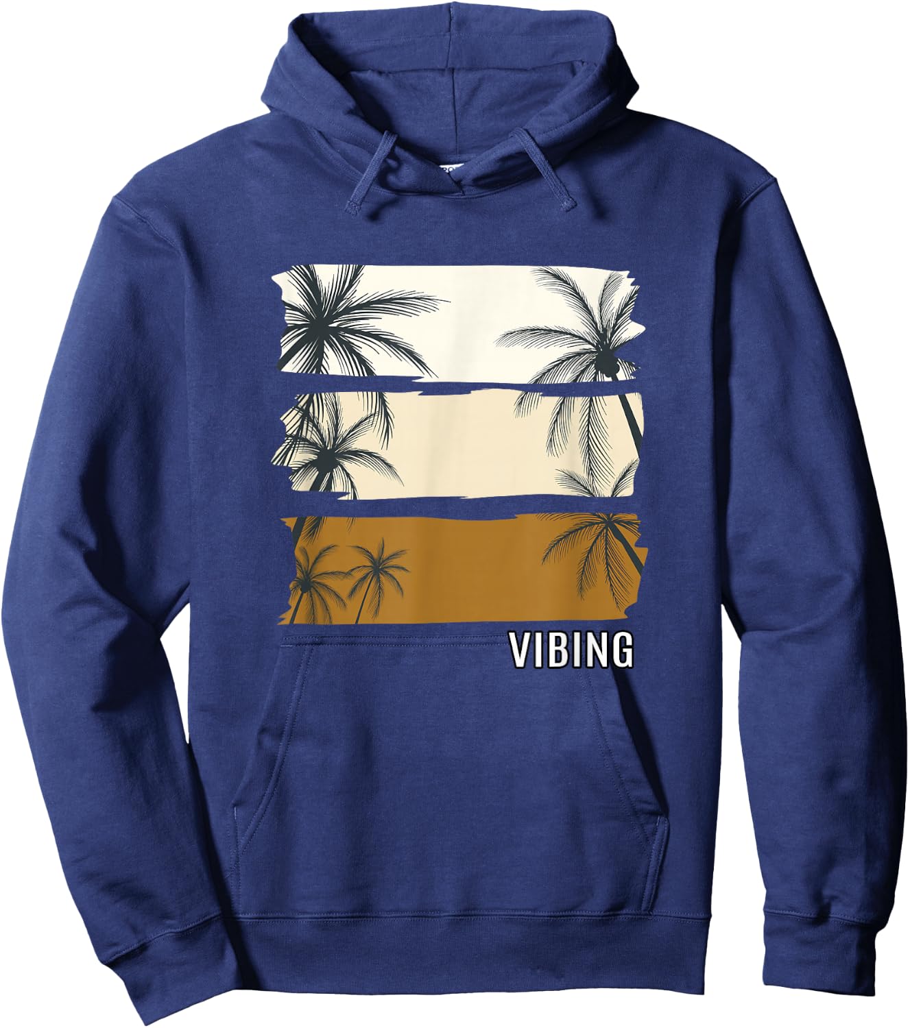 Tan Color Vibing-x3 Shades Tan Graphic Hoodie - Hoodie | Navy