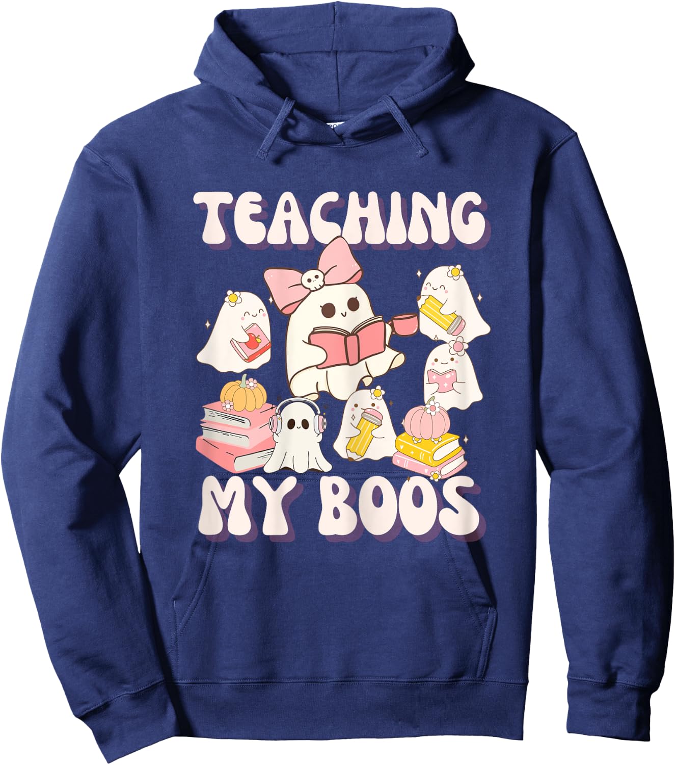 Teacher Halloween Teaching My Boos Hoodie - Hoodie | Navy