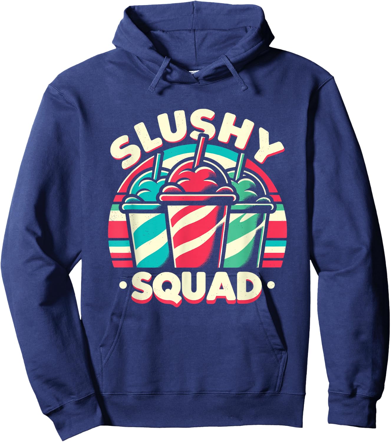 Slushy Squad Retro Vintage Hoodie - Hoodie | Navy
