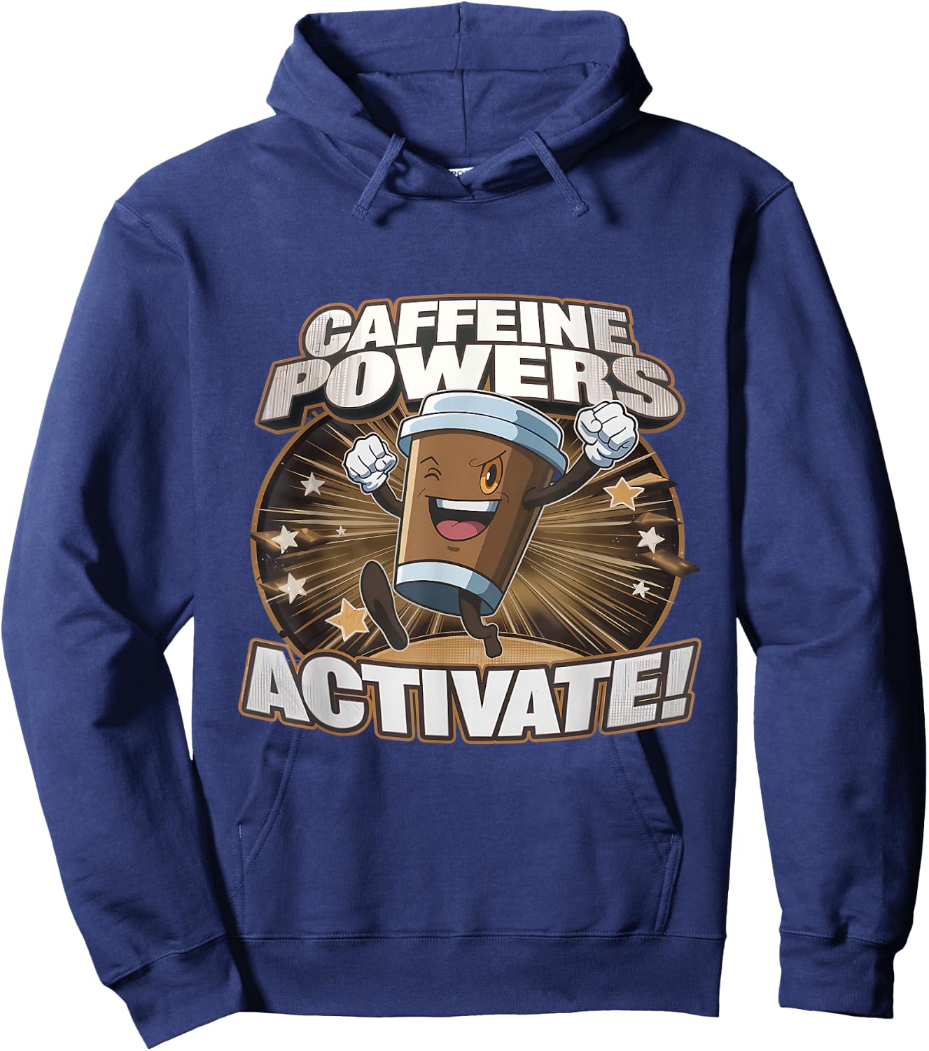 Funny Coffee Addict Caffeine Power Activate Hoodie - Hoodie | Navy