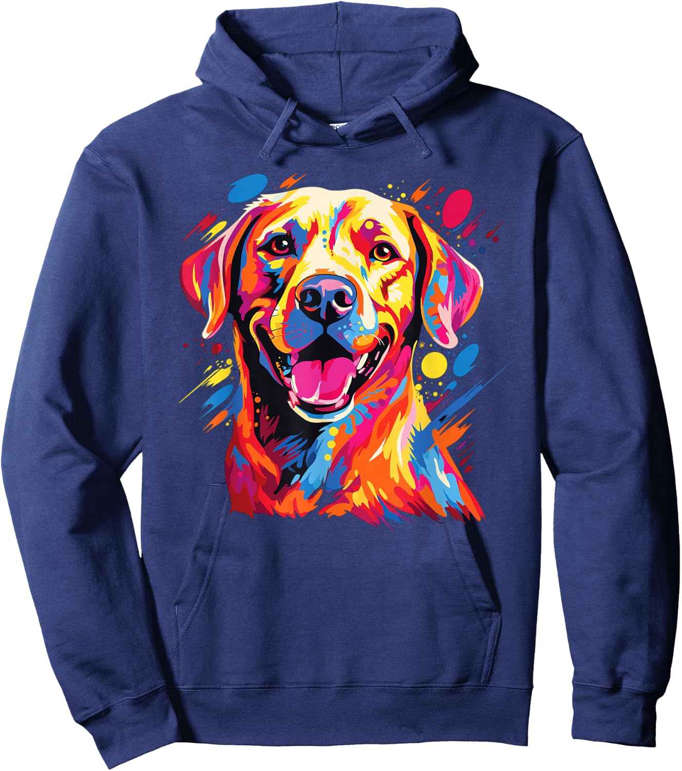 Watercolour Colourful Labrador Labbi Hoodie - Hoodie | Navy