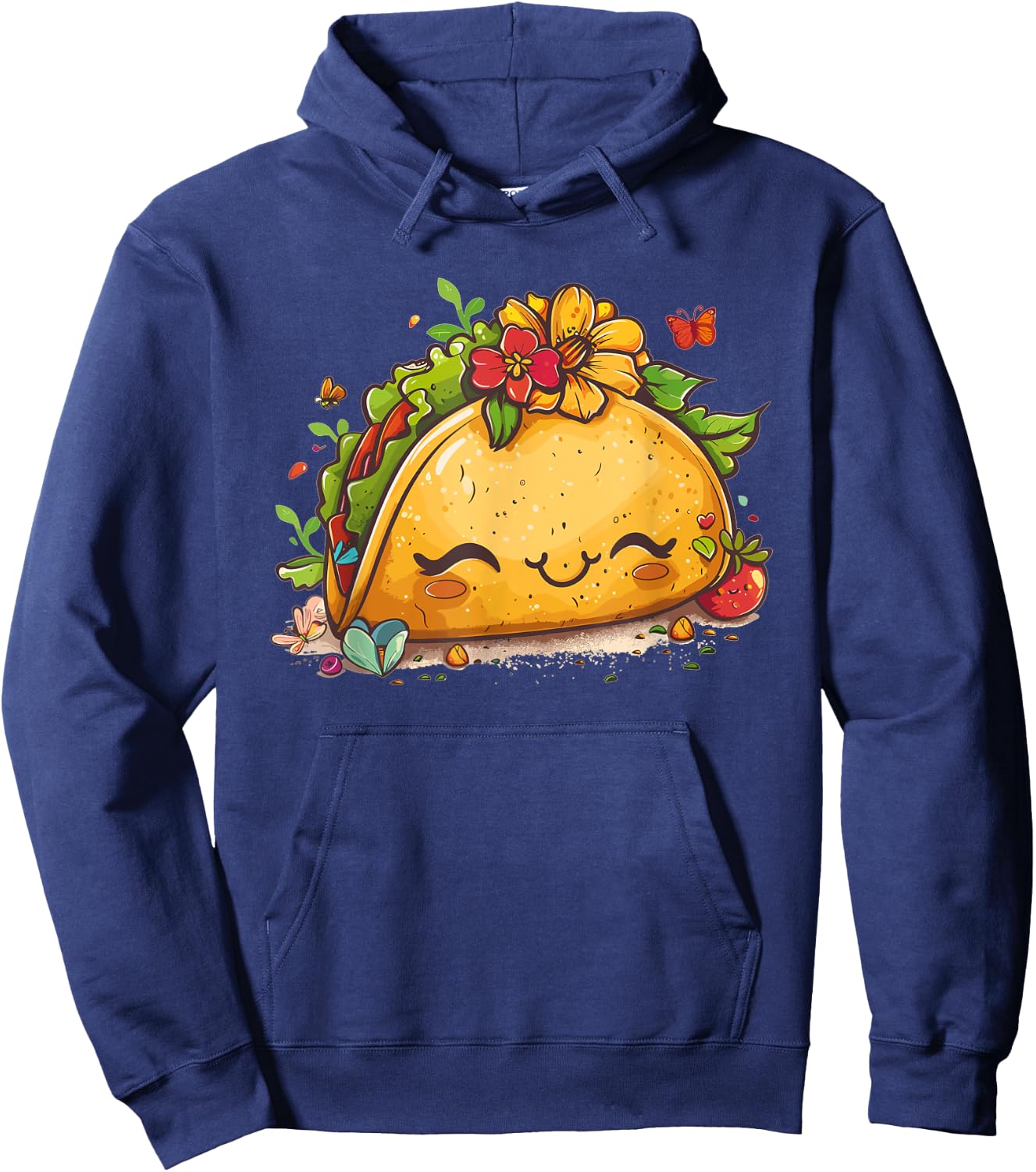 Cute Taco Art I Kids Taco Hoodie - Hoodie | Navy